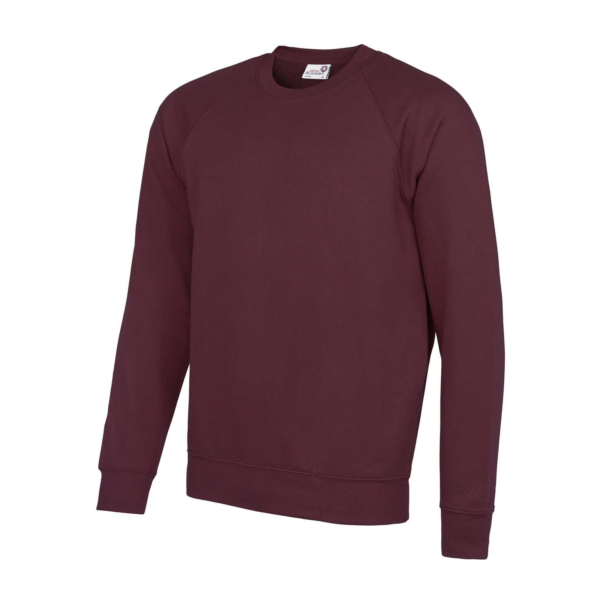 AWDis Academy Raglan Sweatshirt AC001 Adult/Teen Boy Girl Plain Uniform Jumper - Picture 12 of 32