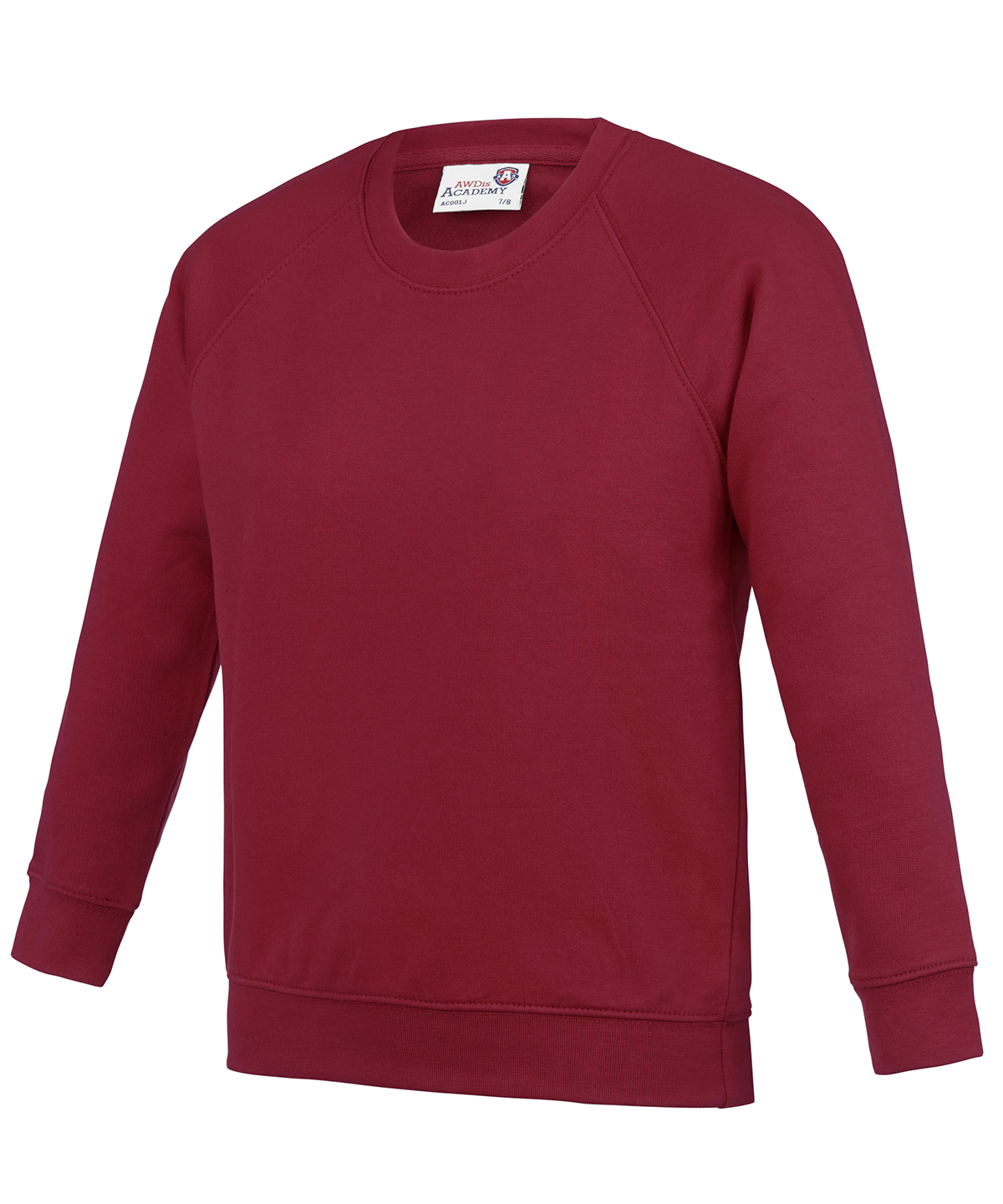AWDis Academy Kids Raglan Sweatshirt AC001J - Boy Girl Plain Uniform Jumper - Picture 30 of 35