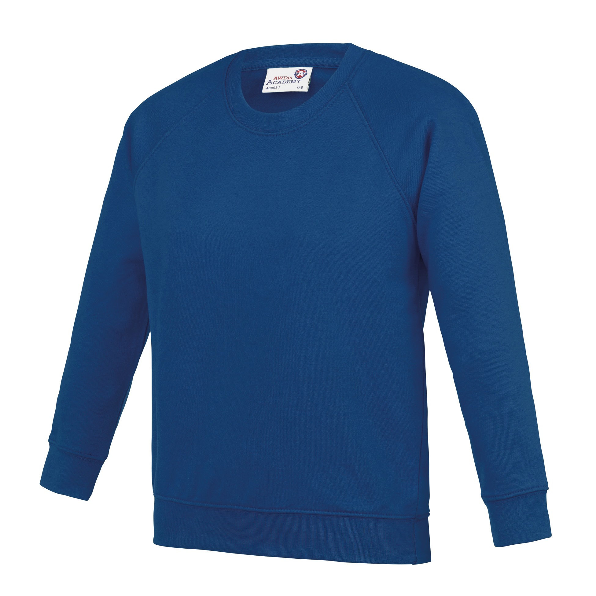 AWDis Academy Kids Raglan Sweatshirt AC001J - Boy Girl Plain Uniform Jumper - Picture 35 of 35