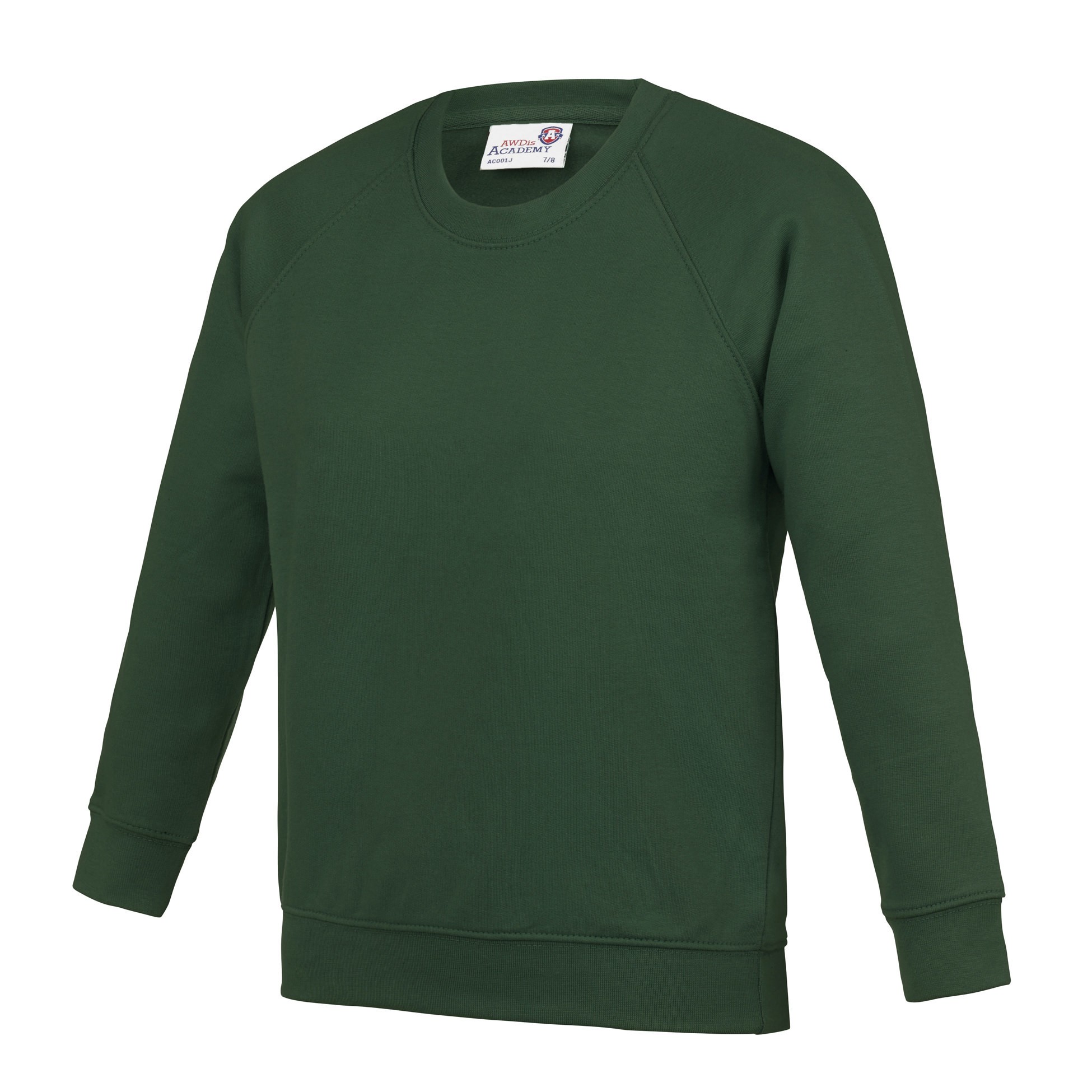 AWDis Academy Kids Raglan Sweatshirt AC001J - Boy Girl Plain Uniform Jumper - Picture 32 of 35