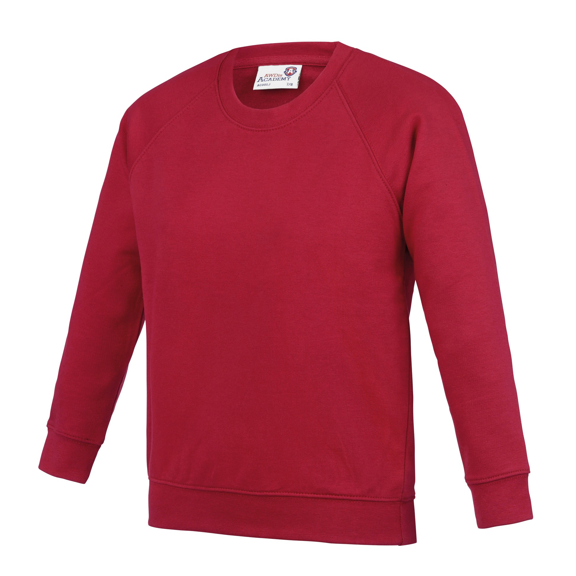 AWDis Academy Kids Raglan Sweatshirt AC001J - Boy Girl Plain Uniform Jumper - Picture 23 of 35