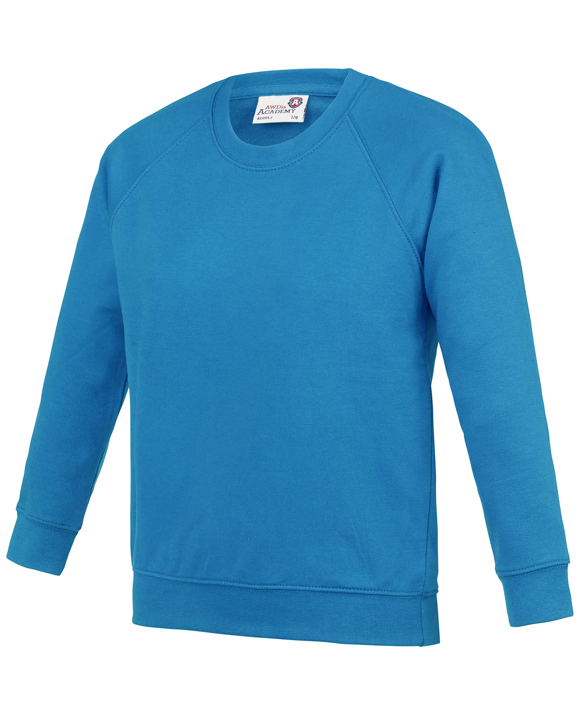 AWDis Academy Kids Raglan Sweatshirt AC001J - Boy Girl Plain Uniform Jumper - Picture 19 of 35