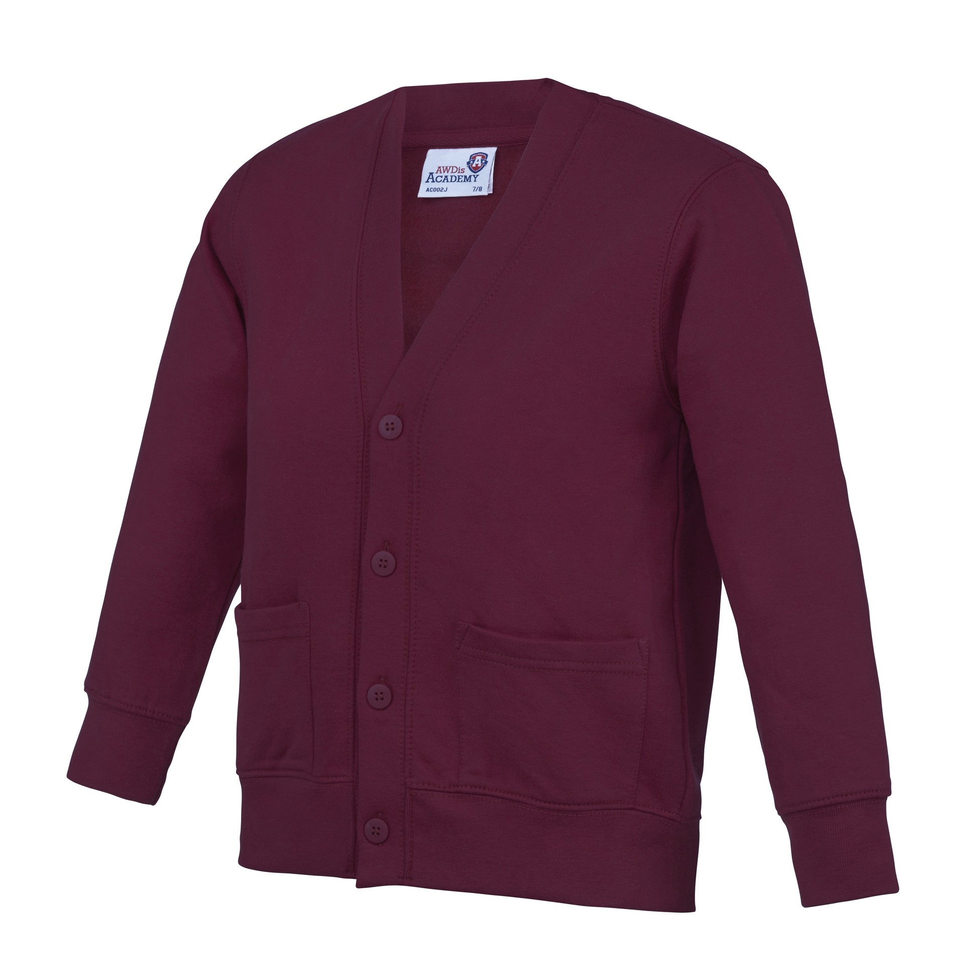 AWDis Academy Kids cardigan (AC002J) - Boy Girl Plain Uniform Cardigan Jumper - Picture 9 of 23