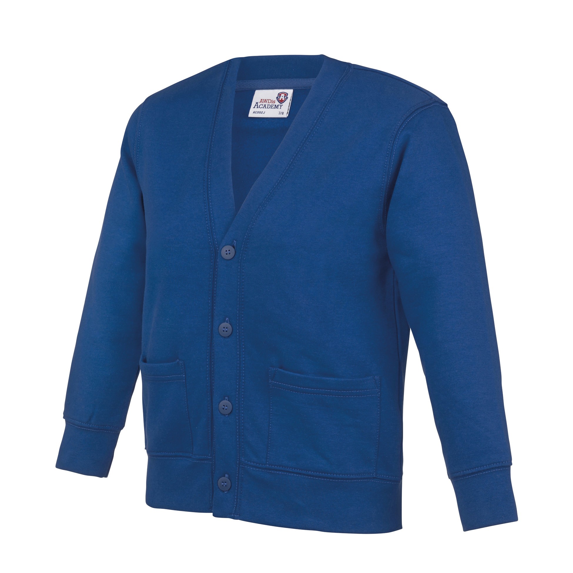 AWDis Academy Kids cardigan (AC002J) - Boy Girl Plain Uniform Cardigan Jumper - Picture 11 of 23