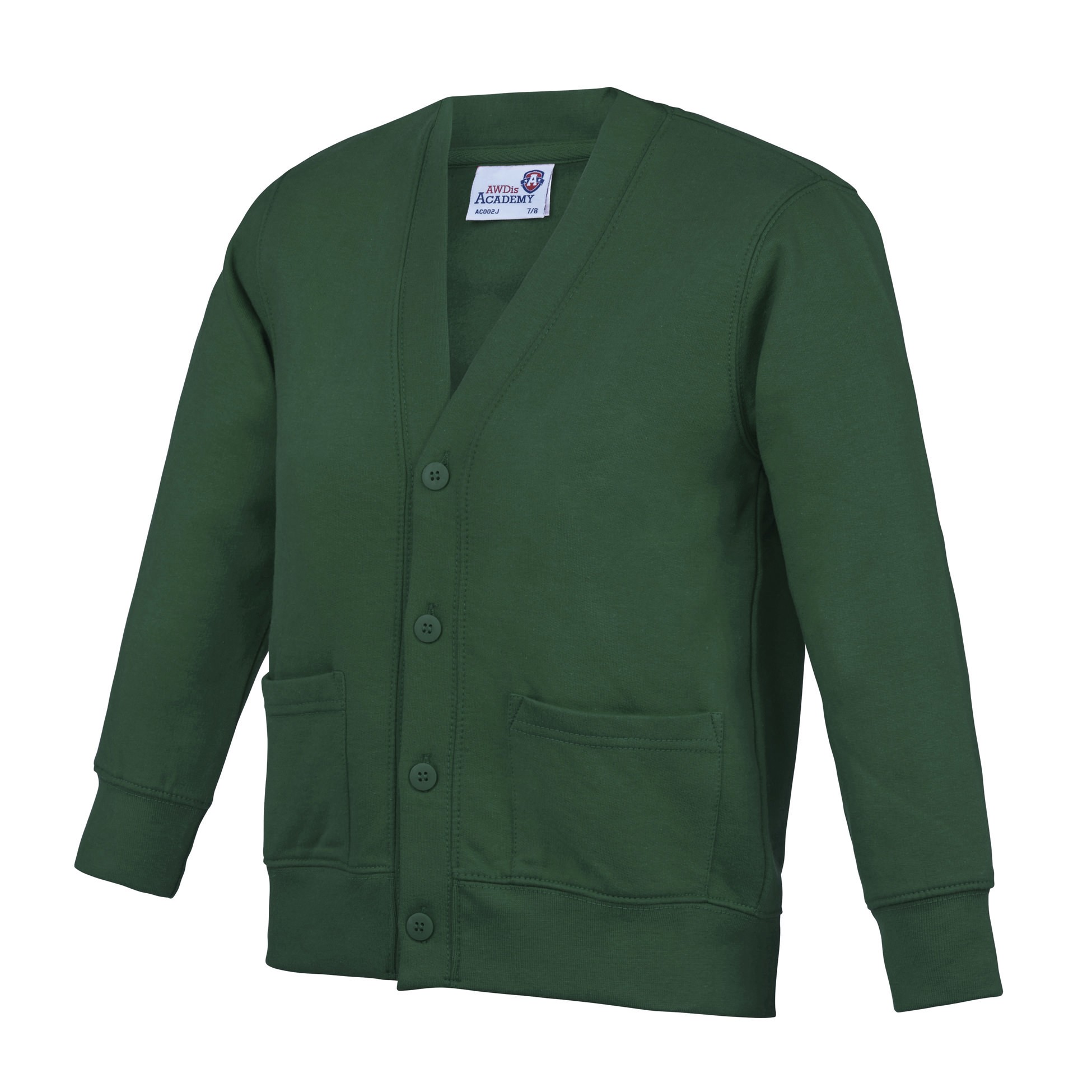 AWDis Academy Kids cardigan (AC002J) - Boy Girl Plain Uniform Cardigan Jumper - Picture 13 of 23