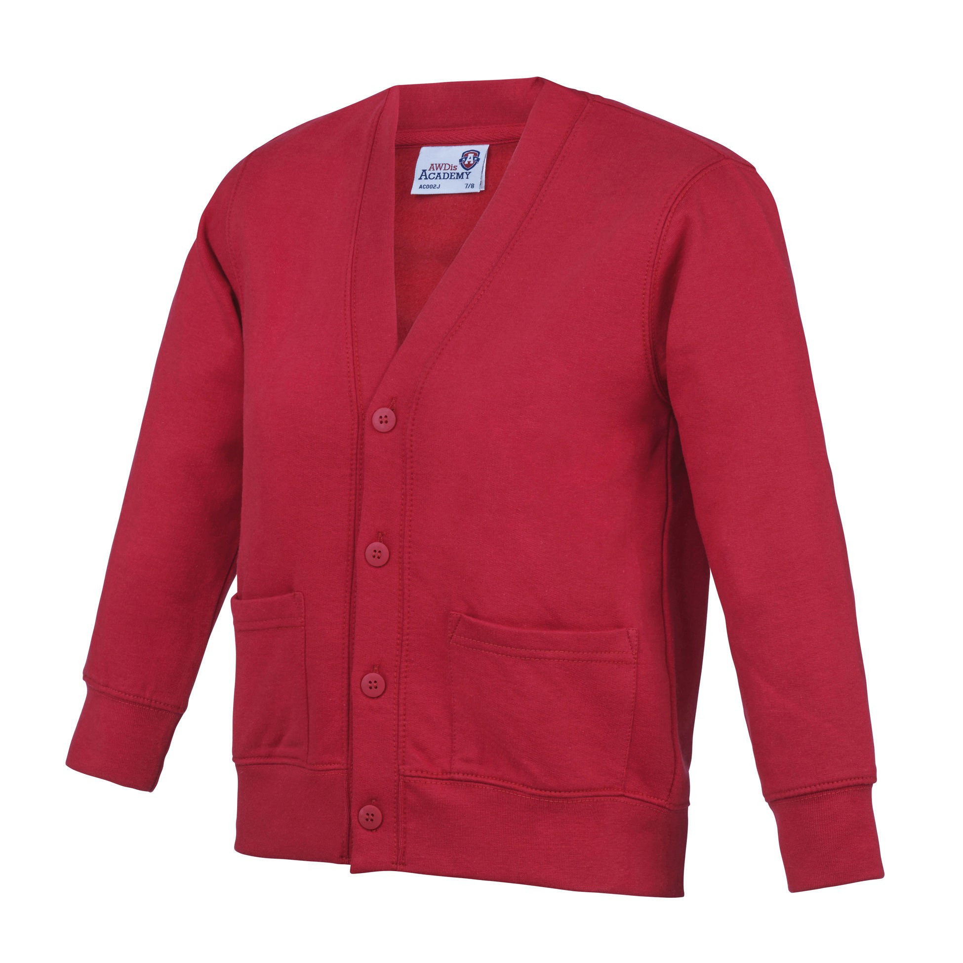 AWDis Academy Kids cardigan (AC002J) - Boy Girl Plain Uniform Cardigan Jumper - Picture 22 of 23