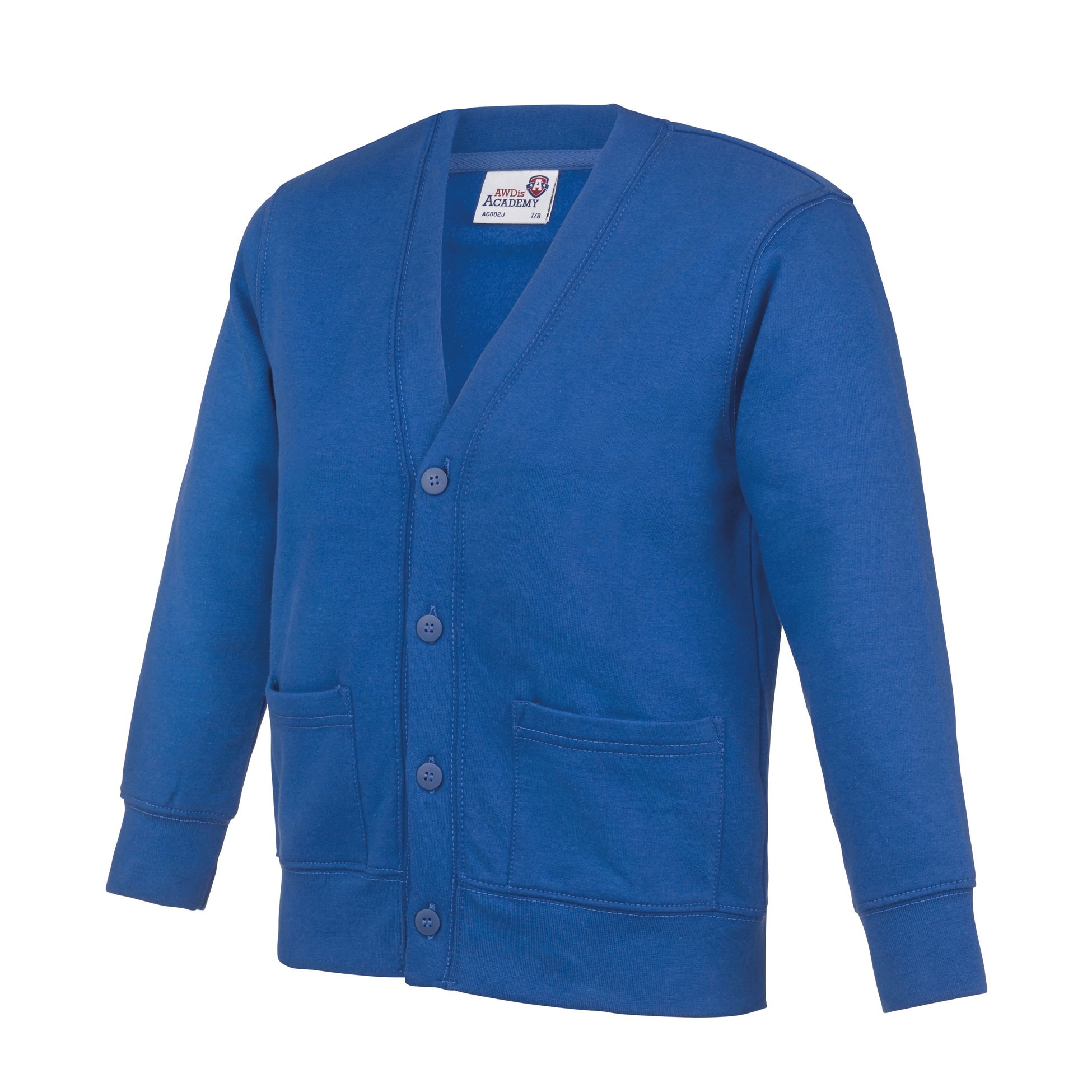 AWDis Academy Kids cardigan (AC002J) - Boy Girl Plain Uniform Cardigan Jumper - Picture 20 of 23