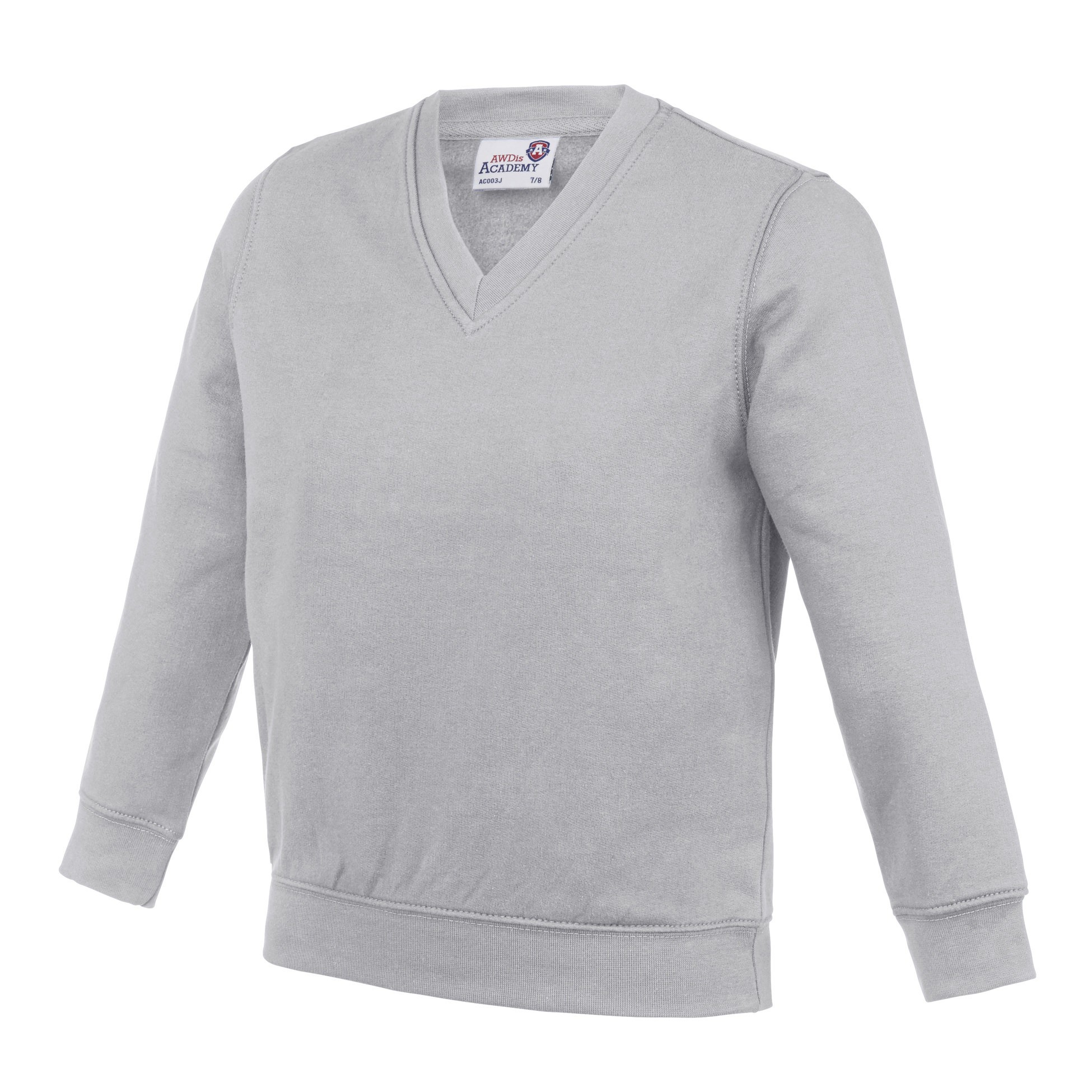 AWDis Academy V-neck Sweatshirt (AC003J) - Kids Boys Girls School Uniform Jumper - Picture 14 of 27