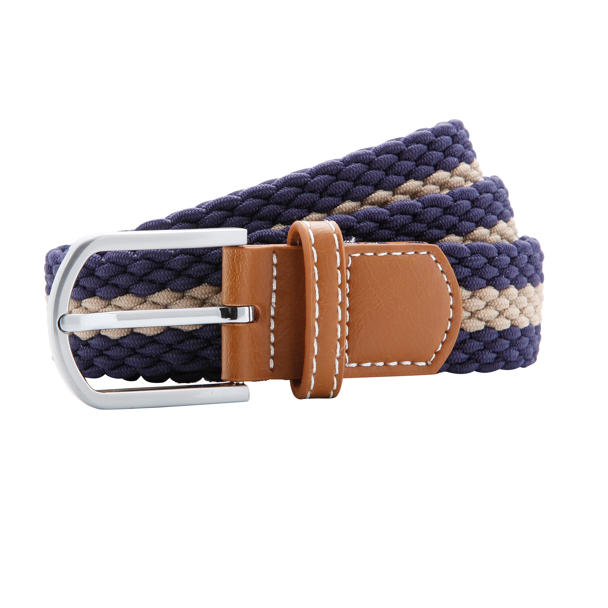 Cinturón elástico trenza de dos colores Asquith & Fox AQ901 - unisex ajustable - Imagen 8 de 11
