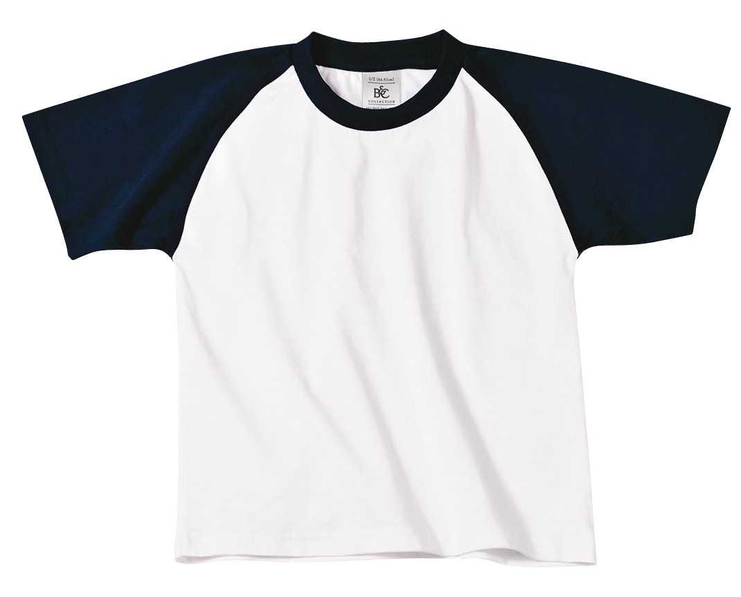B&C Collection Kid's Baseball Short Sleeve T-Shirt TK350 - Boys Girls Sports Tee - Picture 5 of 6