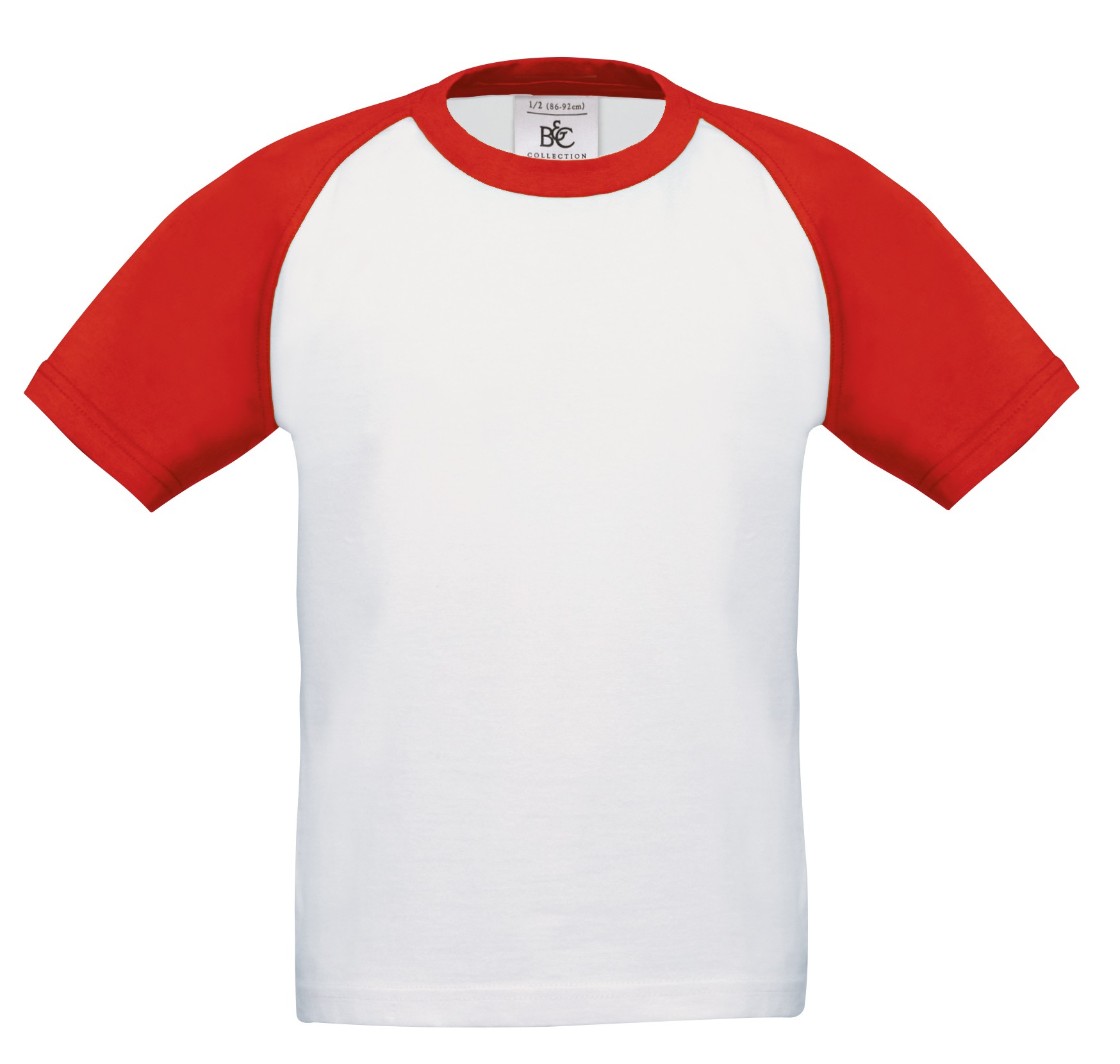 B&C Collection Kid's Baseball Short Sleeve T-Shirt TK350 - Boys Girls Sports Tee - Picture 6 of 6