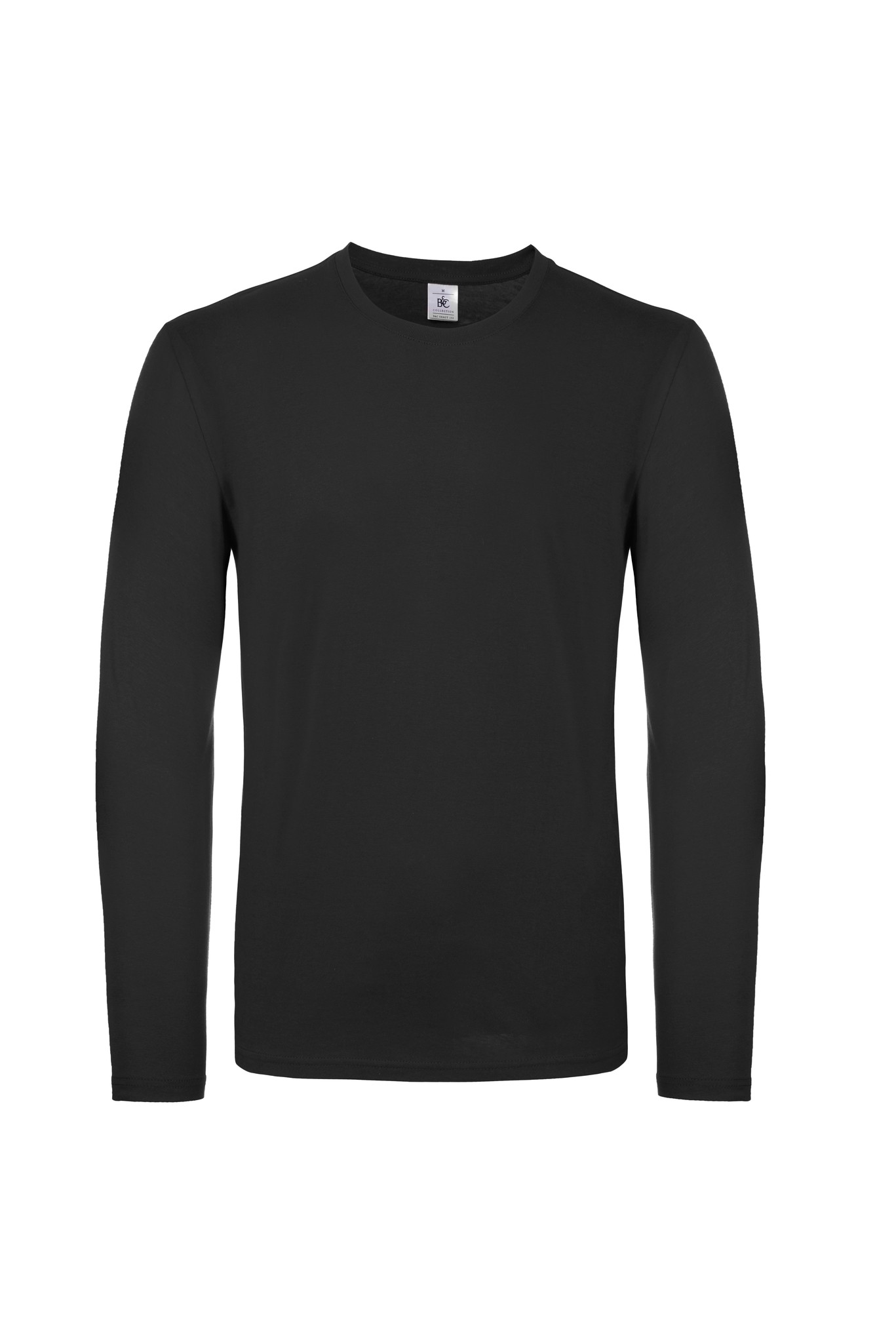 B&C Collection Men’s Long Sleeved T-Shirt TU05T – Crew Neck Plain Cotton Tee