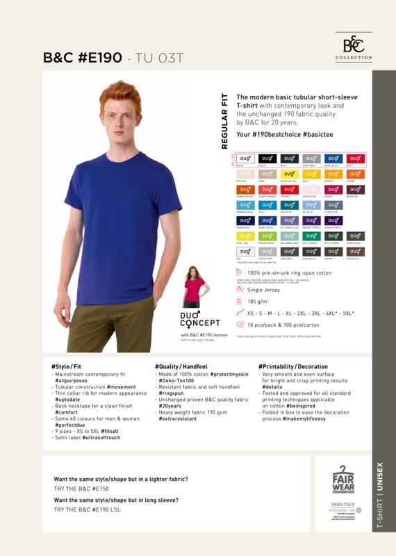 B&C Collection T-Shirt Manica Corta Donna E190 - 100% Cotone, Top Casual Basic, Vestibilità Comoda, Colore Nero, Taglia S