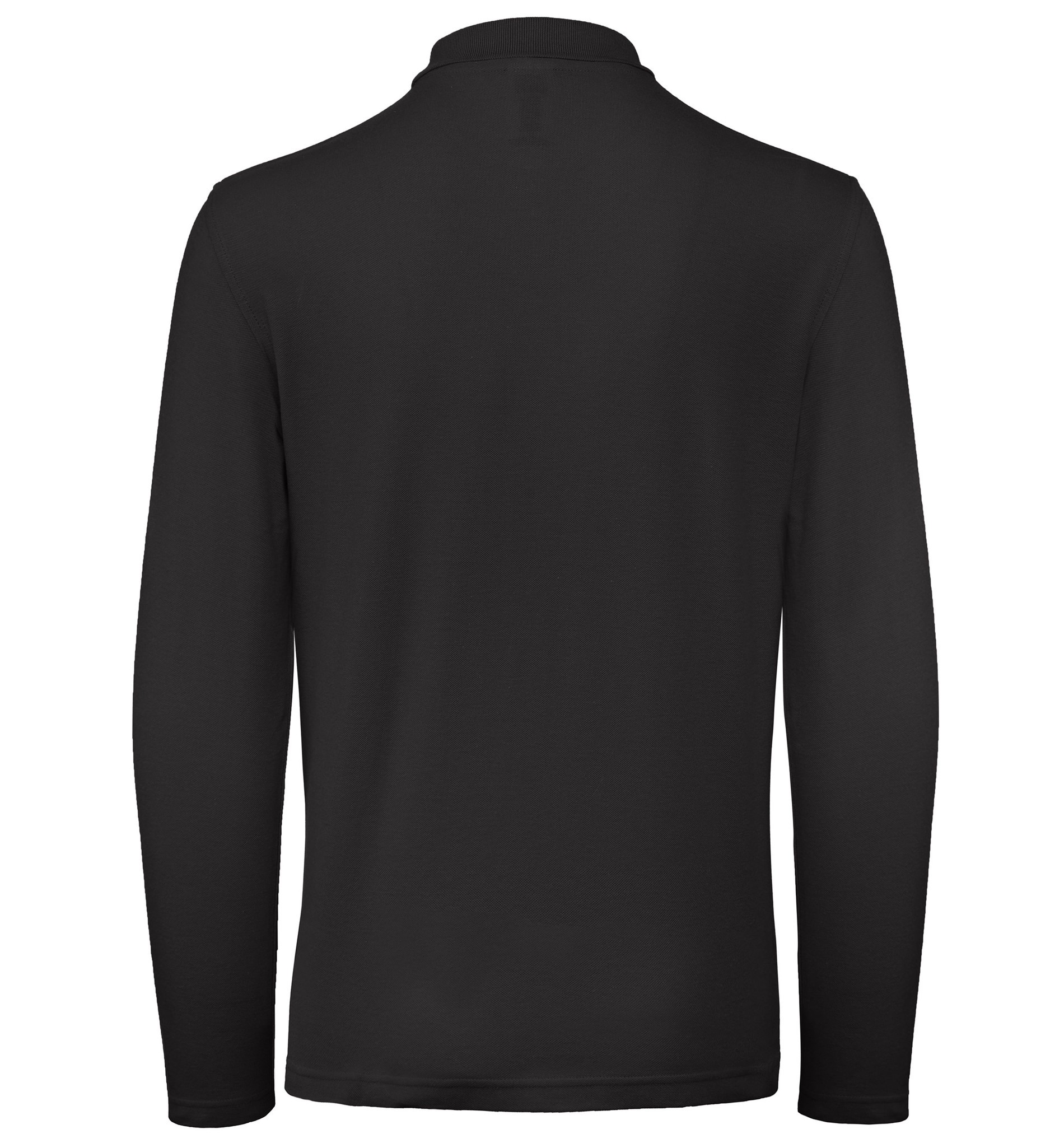B&C Collection Men's Long Sleeve Polo Shirt PUI12-Casual Collared Cotton T-Shirt - Picture 9 of 25
