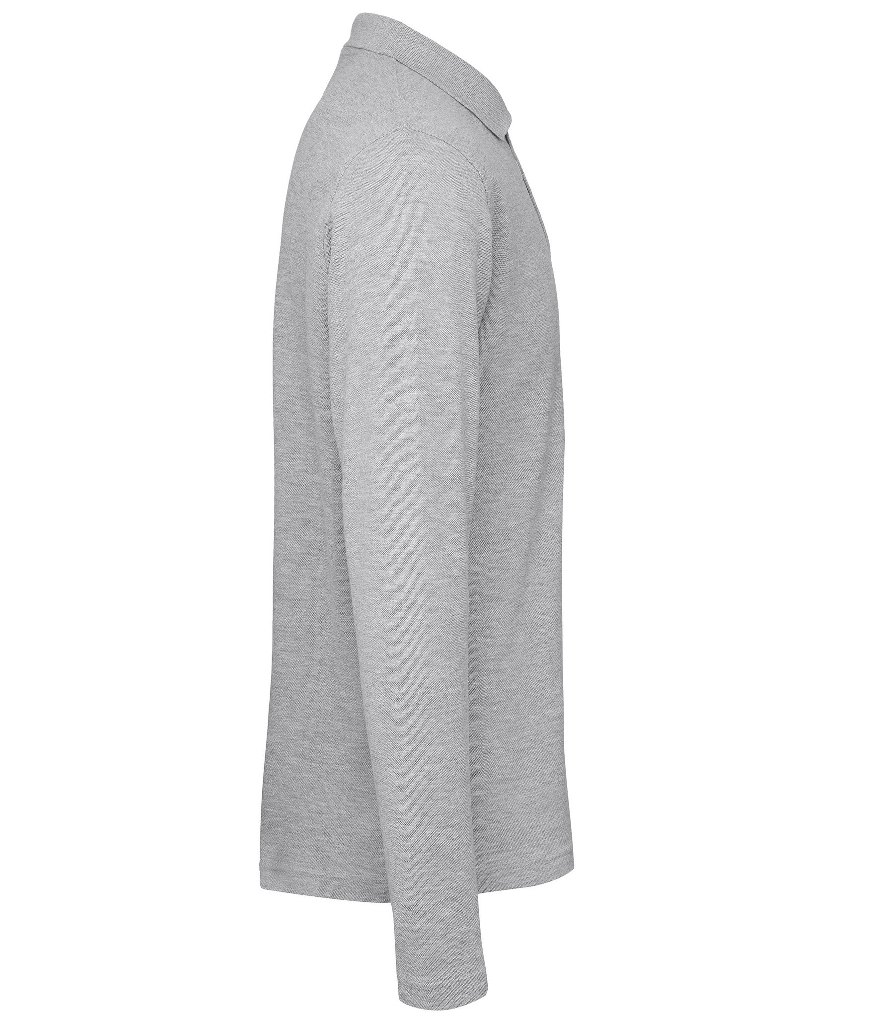 B&C Collection Men's Long Sleeve Polo Shirt PUI12-Casual Collared Cotton T-Shirt - Picture 13 of 25