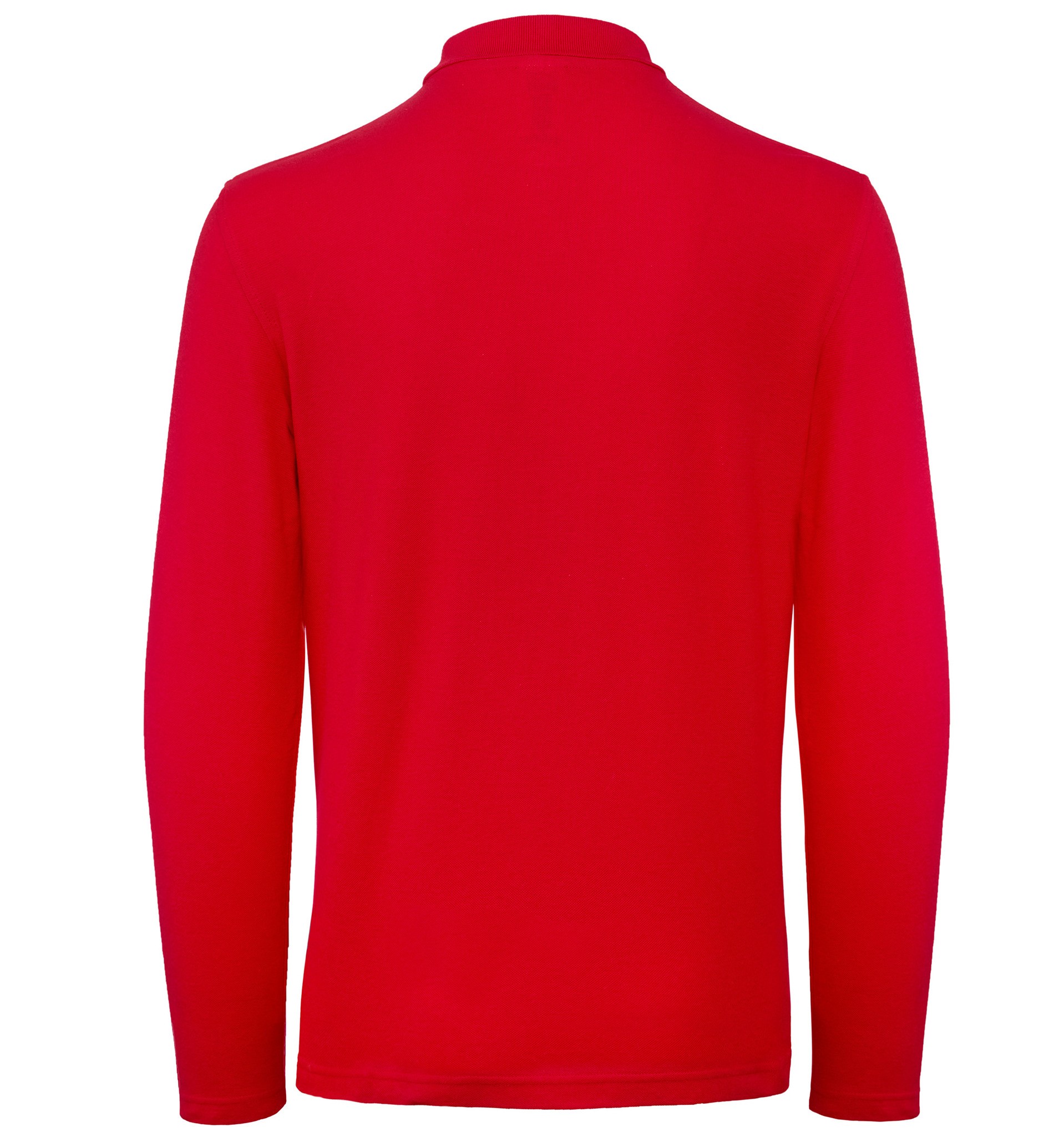 B&C Collection Men's Long Sleeve Polo Shirt PUI12-Casual Collared Cotton T-Shirt - Picture 18 of 25