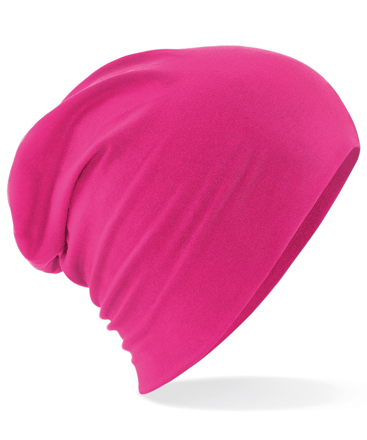 Gorro holgado de algodón con dobladillo - Beechfield ligero informal elástico micro tejido sombrero - Imagen 7 de 10