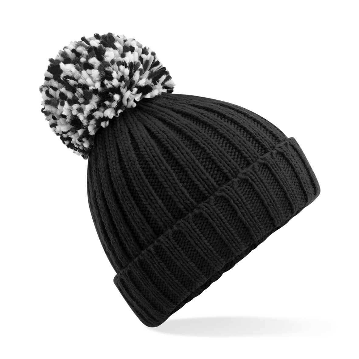 Beechfield hygge beanie b390 - pom oversized pom bobble ski cuffed beanie - Imagen 7 de 11