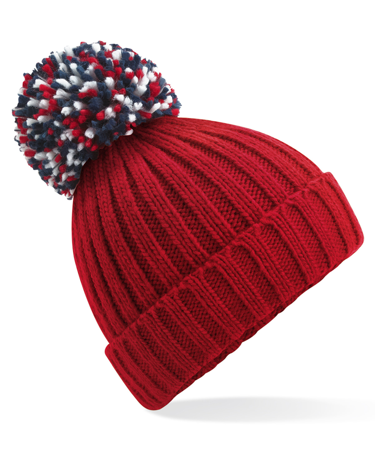 Beechfield hygge beanie b390 - pom oversized pom bobble ski cuffed beanie - Imagen 8 de 11