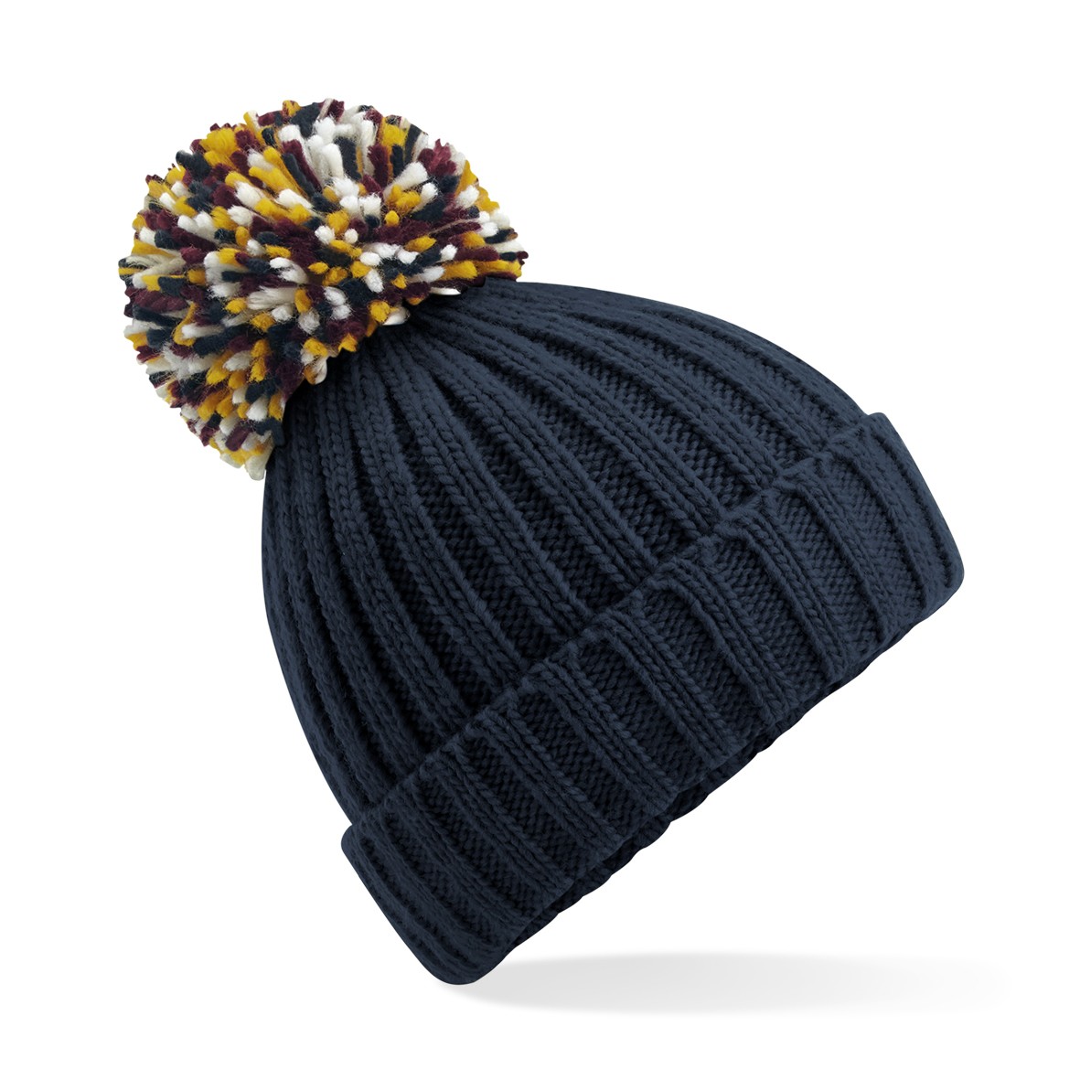 Beechfield hygge beanie b390 - pom oversized pom bobble ski cuffed beanie - Imagen 9 de 11