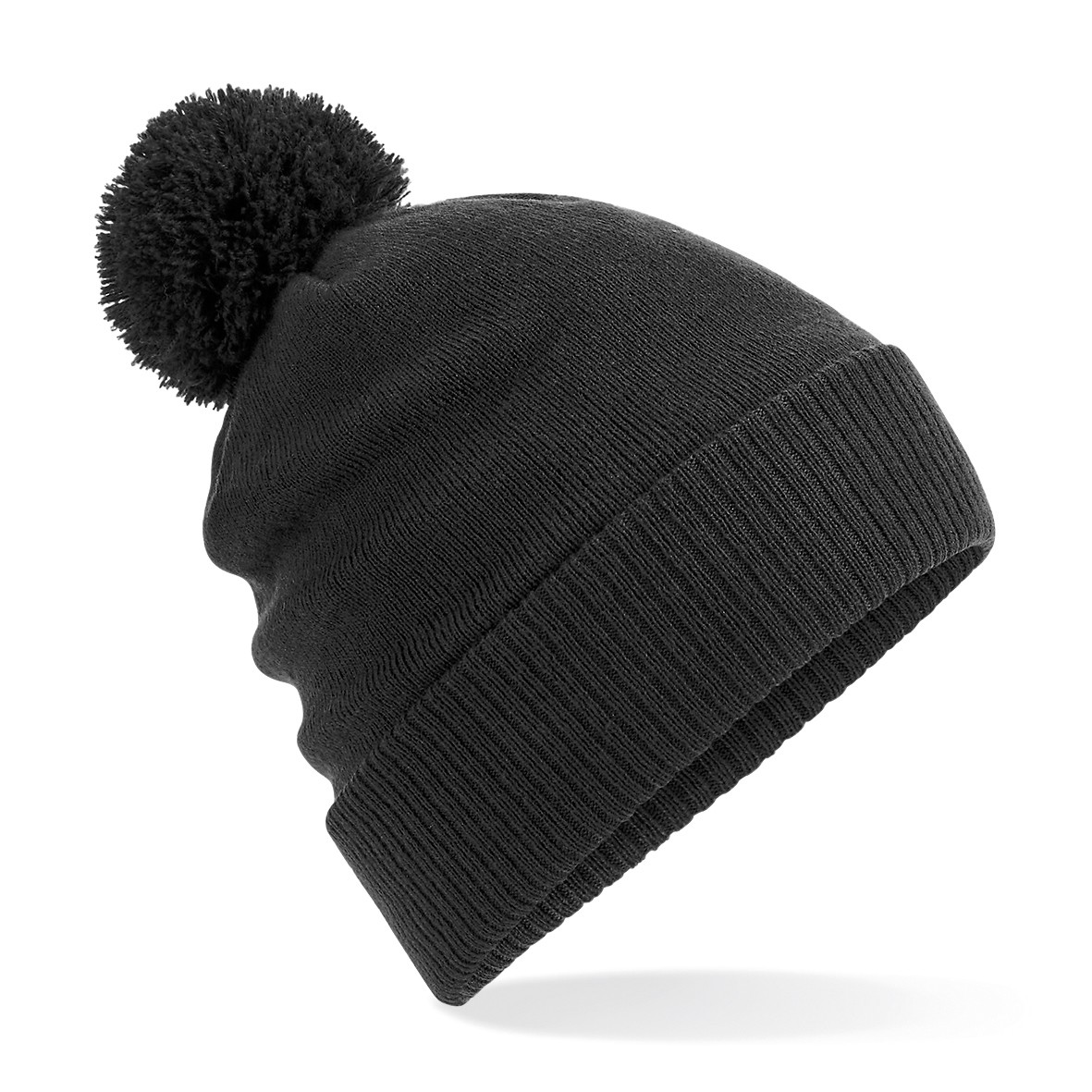 Beechfield Thermal Snowstar Beanie B439 - Gorro acanalado con puños holgados Pom Pom - Imagen 9 de 12