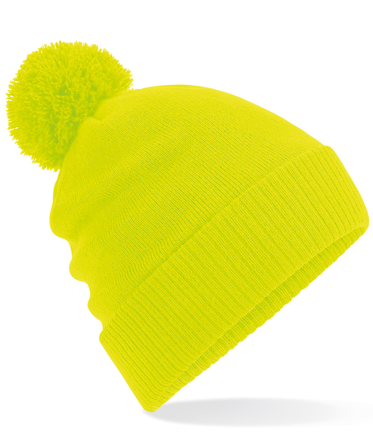 Beechfield Thermal Snowstar Beanie B439 - Gorro acanalado con puños holgados Pom Pom - Imagen 7 de 12