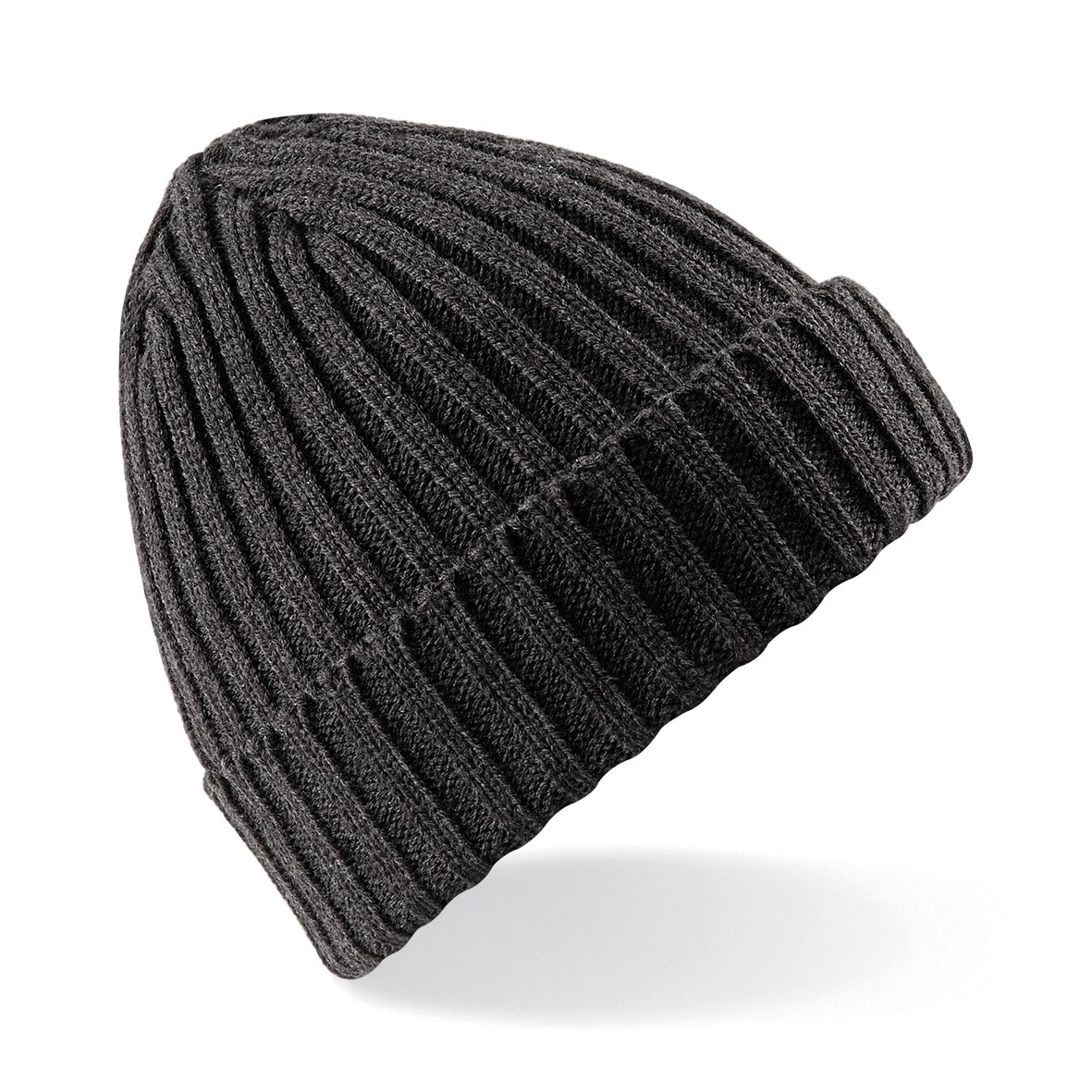 Chunky Ribbed Beanie - Beechfield Warm/Stylish Heavy Ribbed Knit Cuffed Headwear