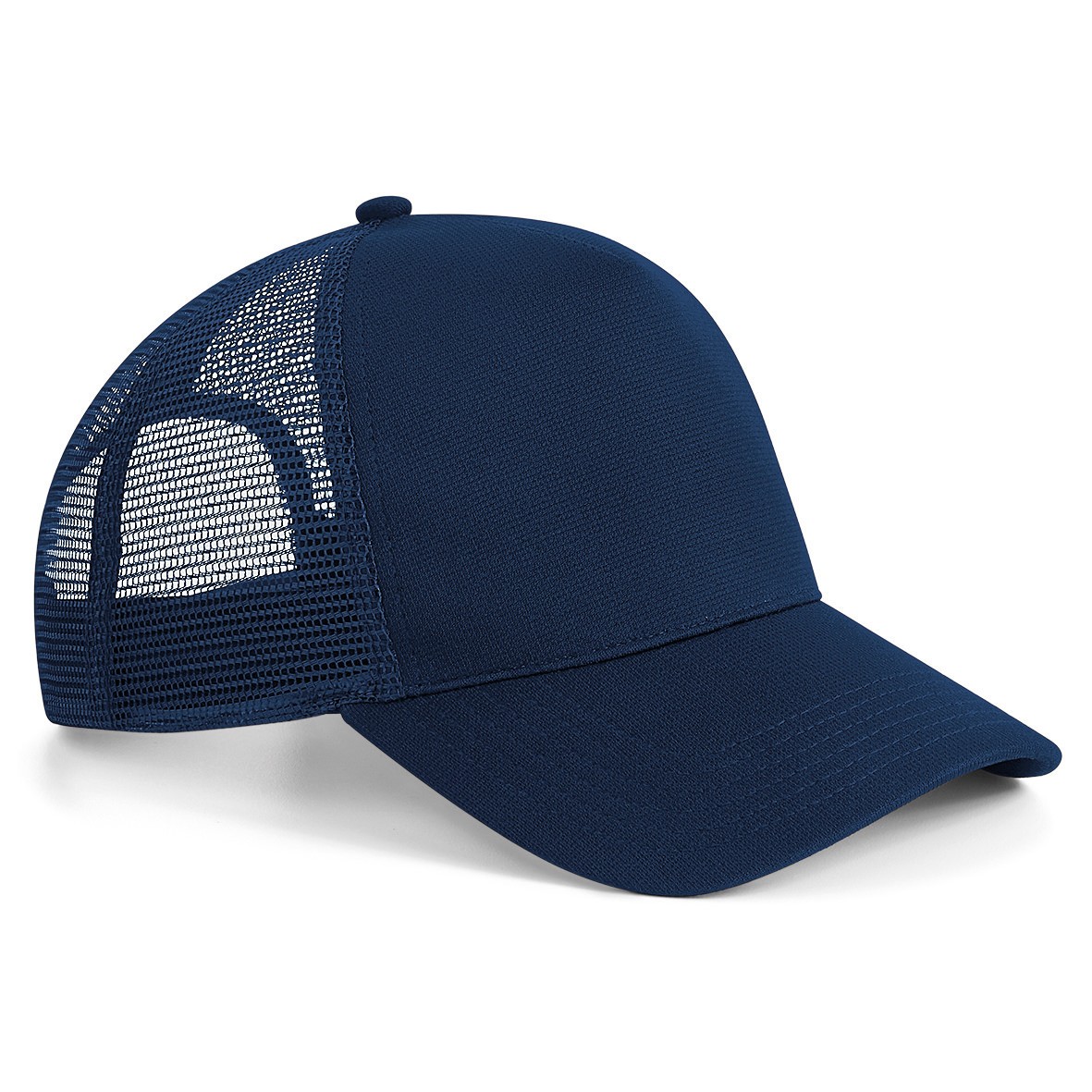 Beechfield Microknit Snapback Trucker B642 - Gorra de béisbol precurvada Peak Sun - Imagen 10 de 13