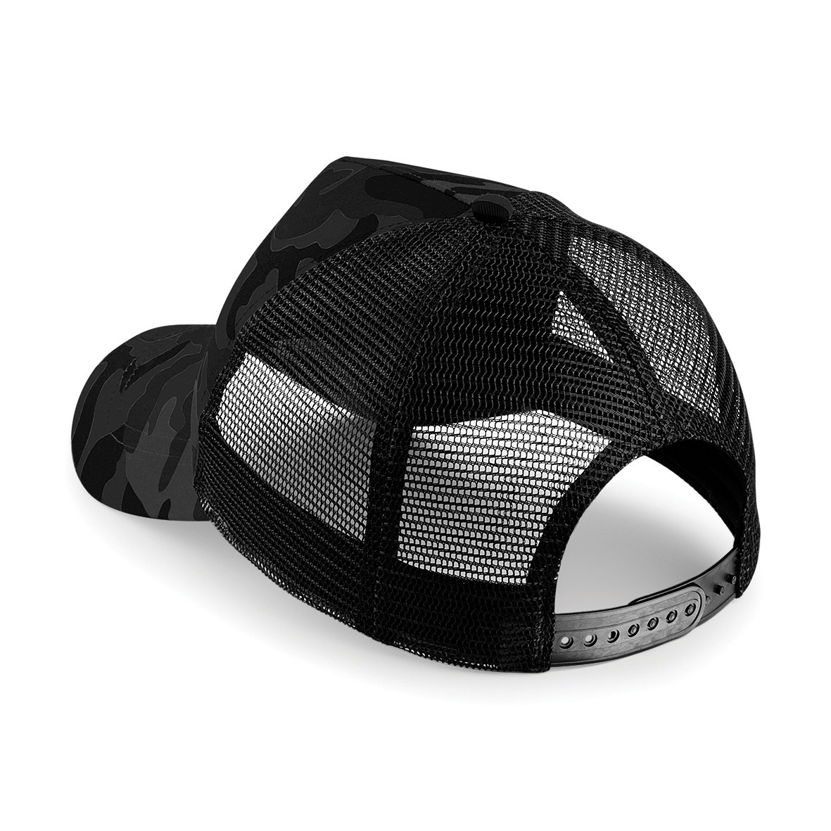 Sombrero de Camionero Camuflado Snapback - Beechfield Estilo Retro Algodón Camuflaje Gorra de 5 Paneles - Imagen 11 de 11
