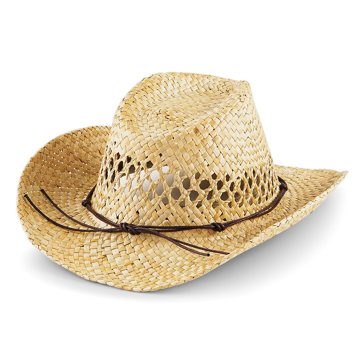 Straw Cowboy Hat B735 - Beechfield Unisex Large Handmade Wired Brim Summer Cap - Picture 9 of 9