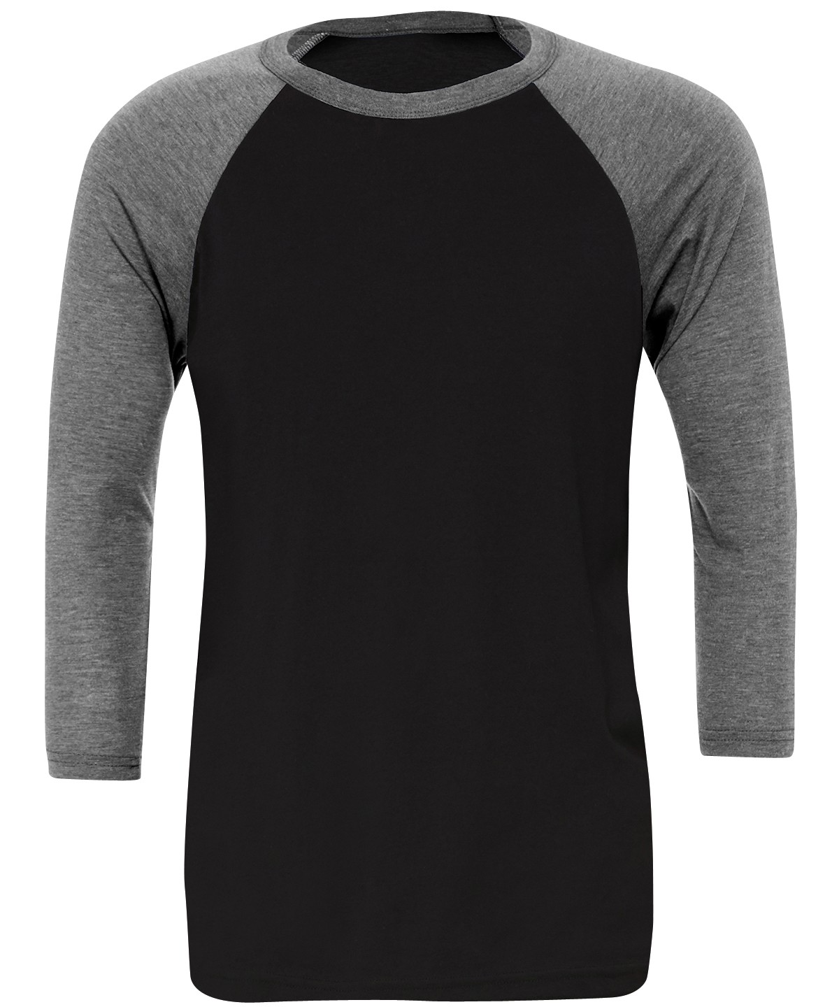 Bella + Canvas Unisex Triblend Baseball T-Shirt 3200- 3/4 Sleeves Sportswear Top - Picture 9 of 20