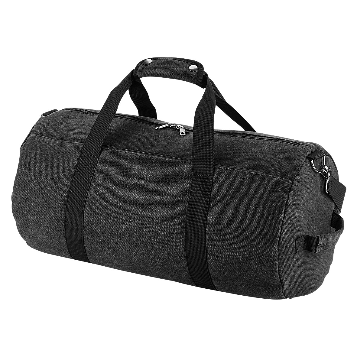 BagBase Vintage Canvas Barrel Bag BG655 - Sports Gym Duffle Bag Travel Holdall - Picture 7 of 12
