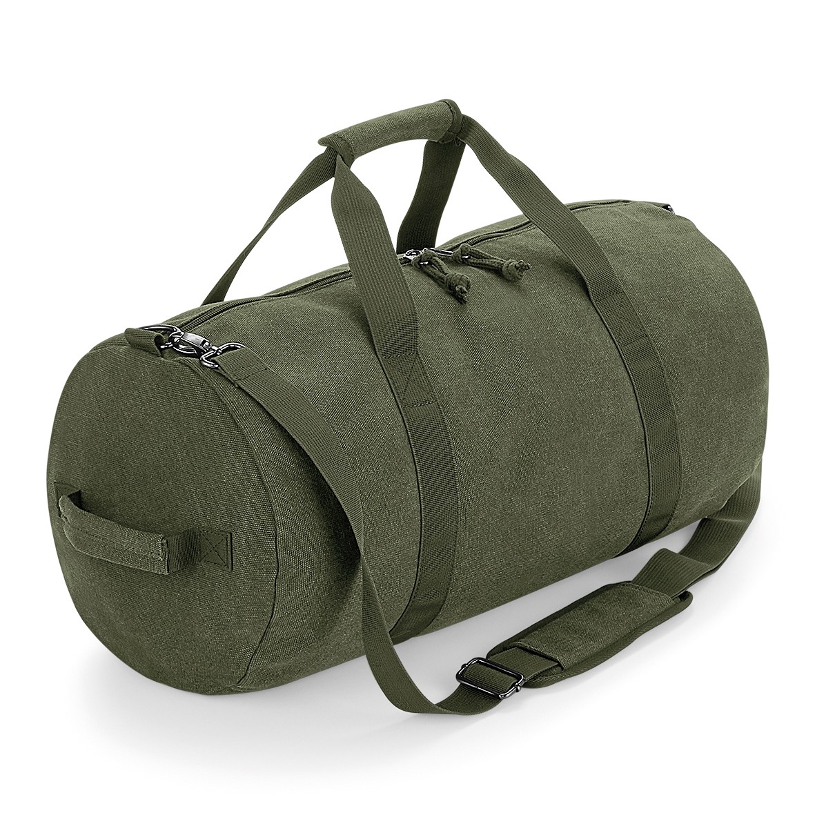 BagBase Vintage Canvas Barrel Bag BG655 - Sports Gym Duffle Bag Travel Holdall - Picture 10 of 12