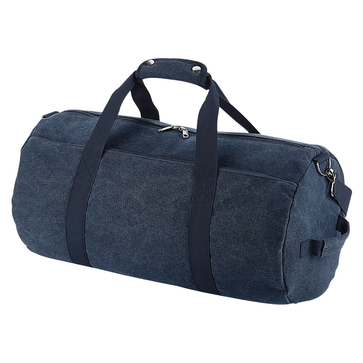 BagBase Vintage Canvas Barrel Bag BG655 - Sports Gym Duffle Bag Travel Holdall - Picture 11 of 12