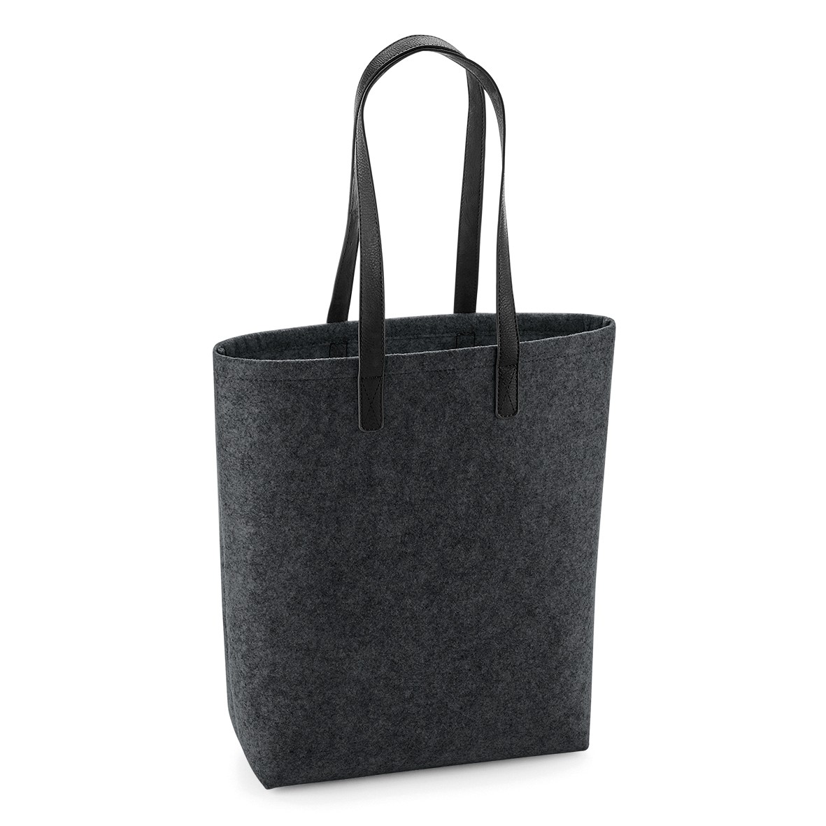 BagBase Premium Felt Tote BG738 - Reusuable Leather Look Handle Shopping Bag