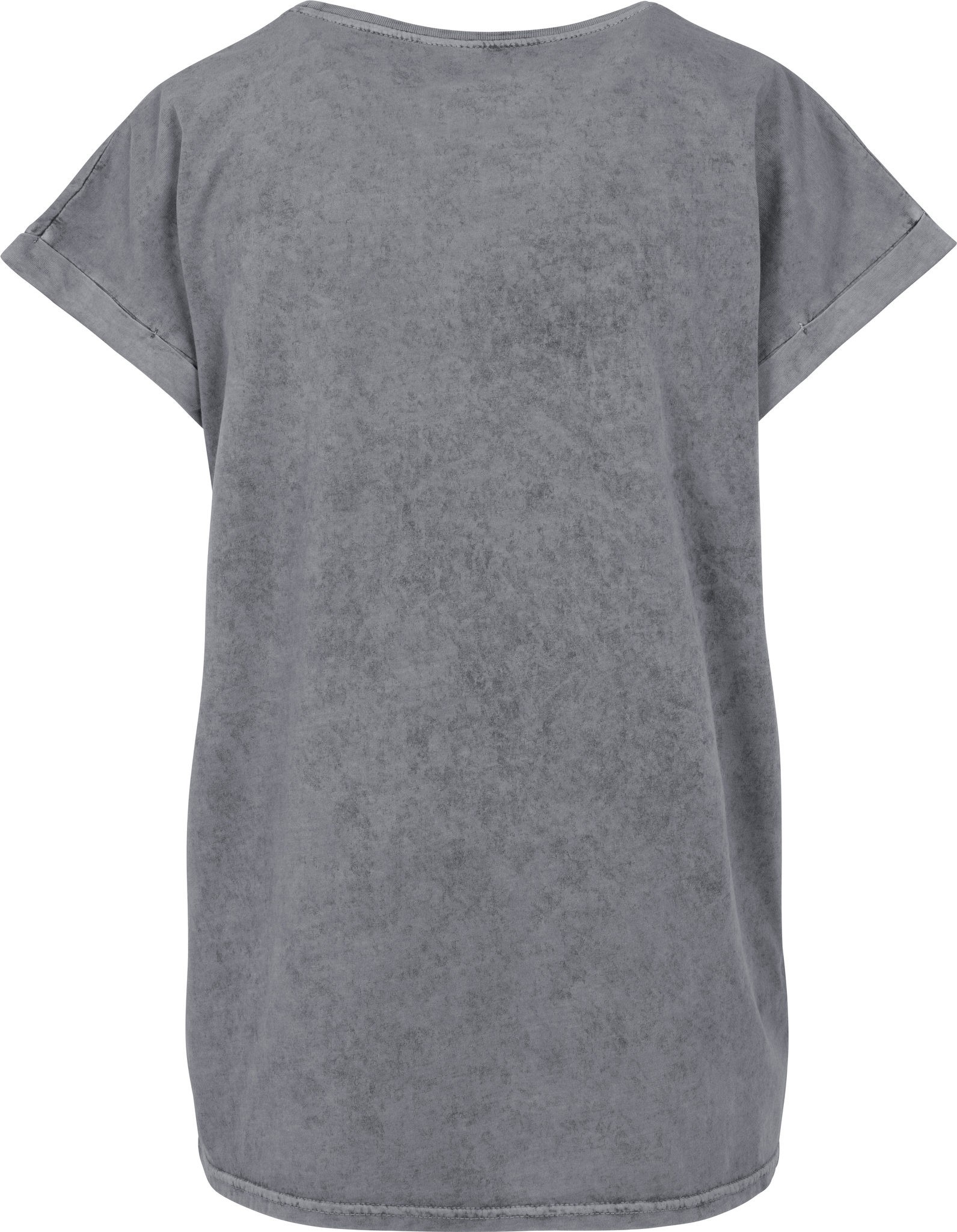 Säuregewaschenes verlängertes Damen-Schulter-T-Shirt - bequem lose Mode - Bild 12 von 24