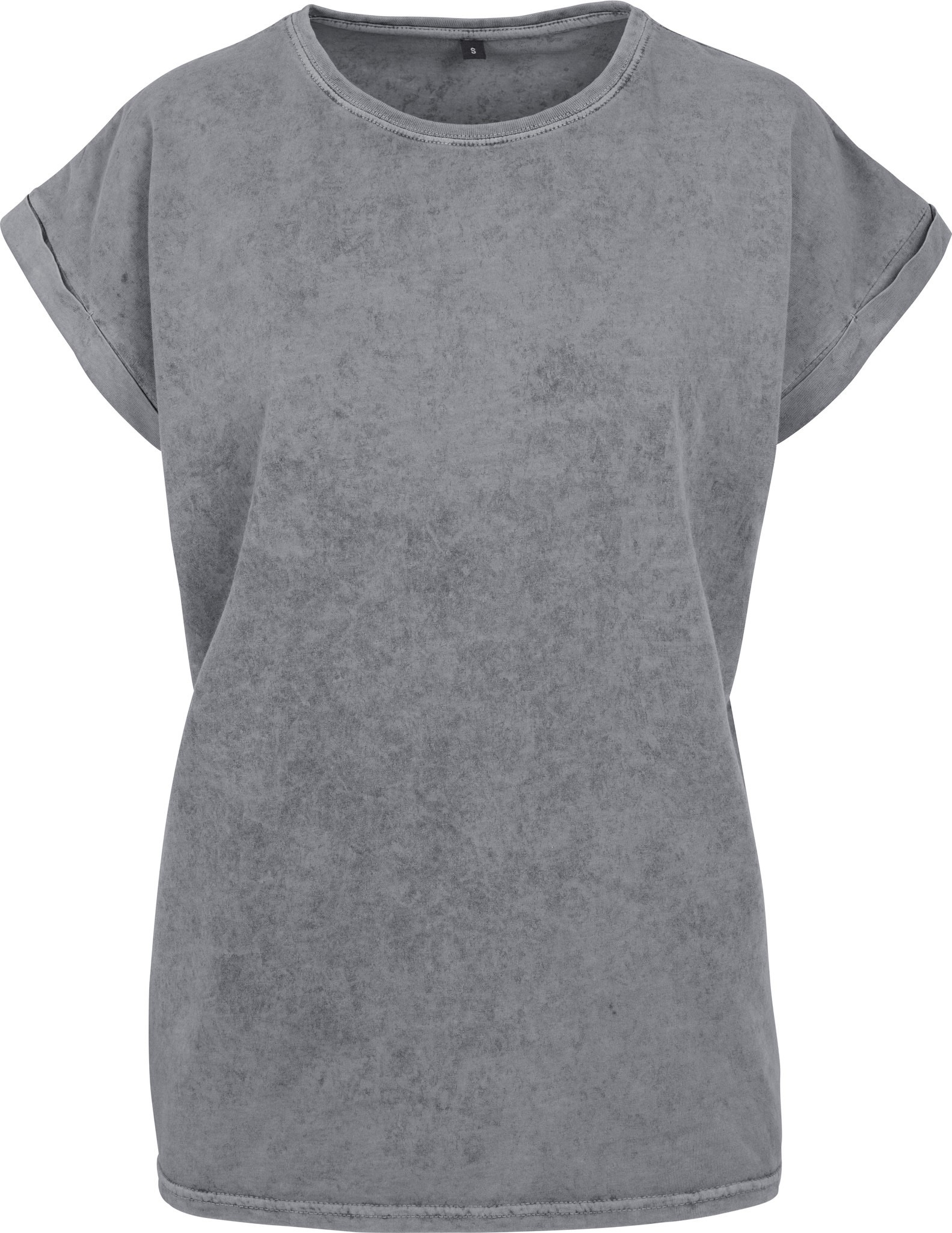 Säuregewaschenes verlängertes Damen-Schulter-T-Shirt - bequem lose Mode - Bild 11 von 24