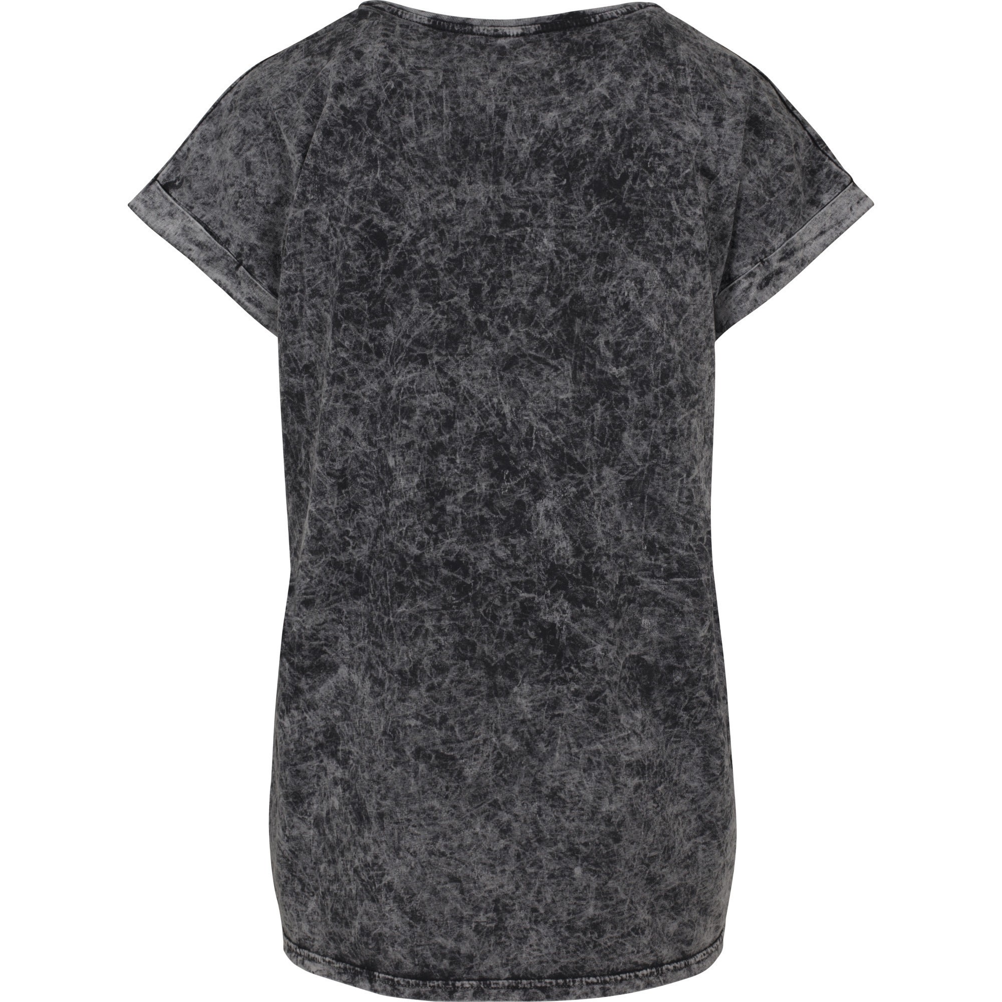 Säuregewaschenes verlängertes Damen-Schulter-T-Shirt - bequem lose Mode - Bild 18 von 24