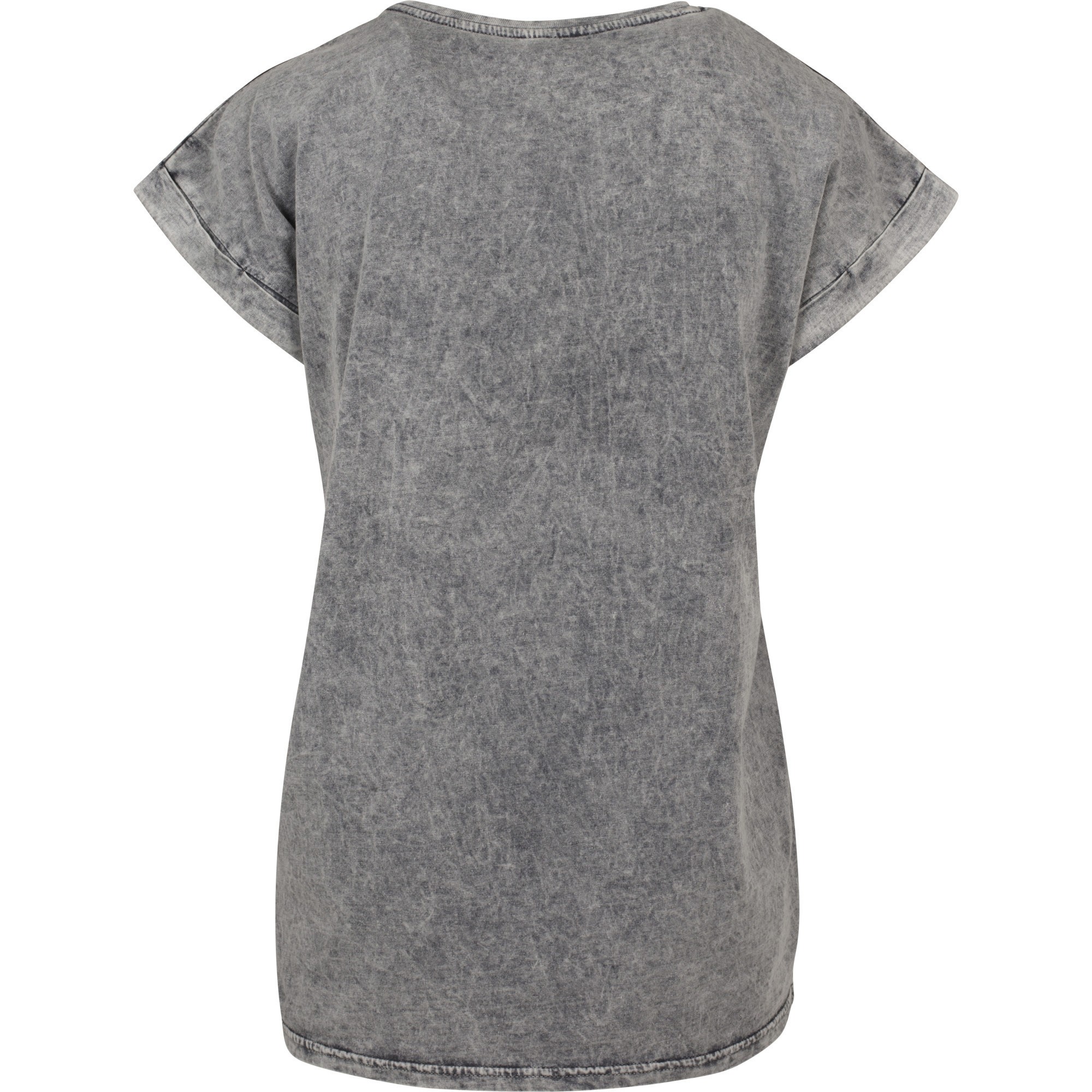 Säuregewaschenes verlängertes Damen-Schulter-T-Shirt - bequem lose Mode - Bild 21 von 24