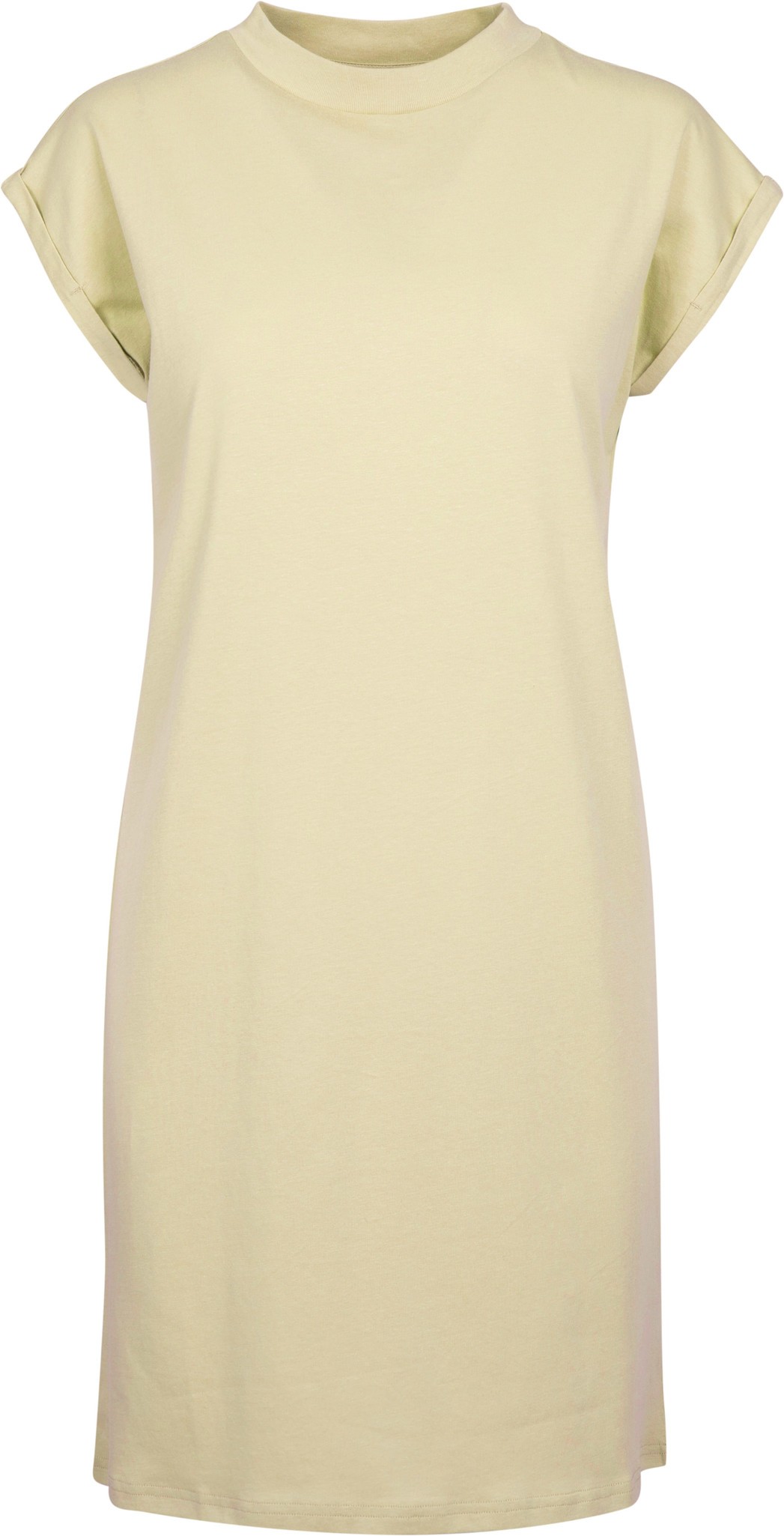 Women's Turtle Extended Shoulder Dress BY101 - Casual basic with Turn-up Sleeves