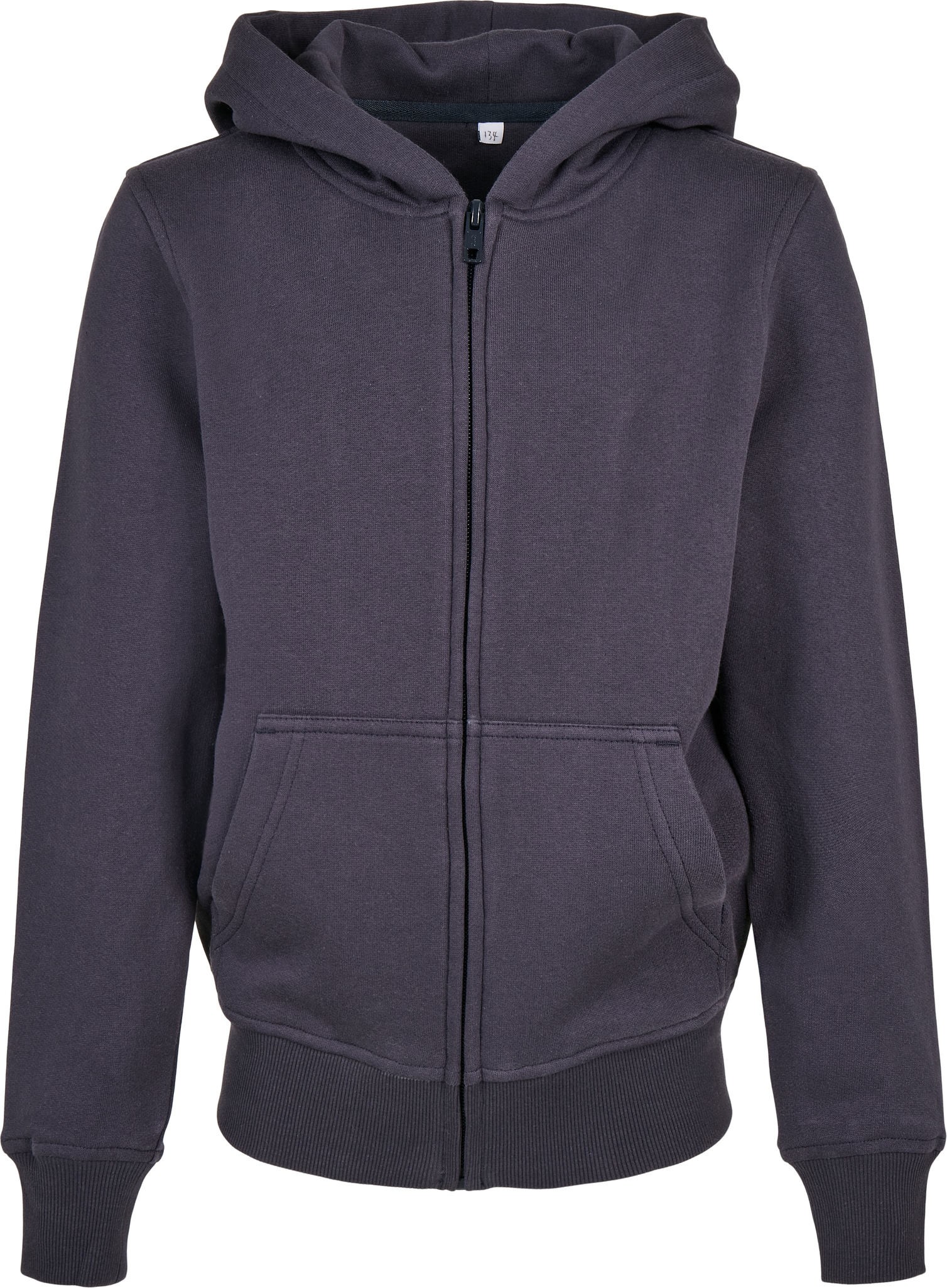 Organic Kids Basic Zip Hoodie BY188 - Full Zip cool look loose fit hoody - Picture 12 of 15