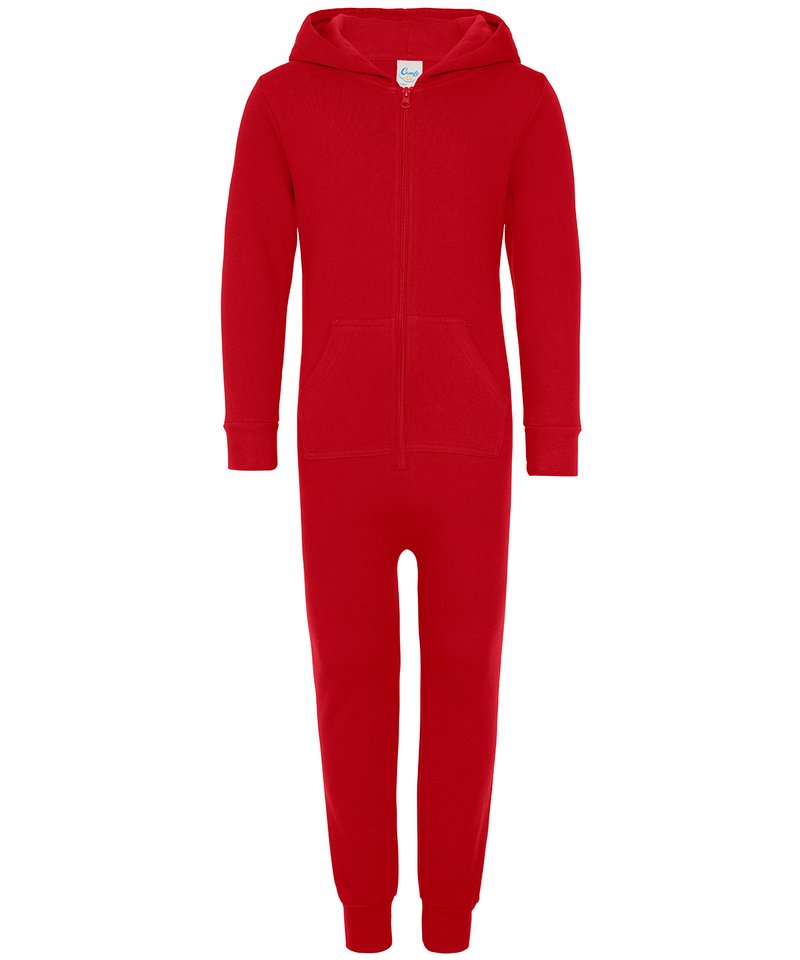Comfy Co Kids Hood Zip Up All In One (CC001J) - Boys Girls Jumpsuit - Picture 9 of 10