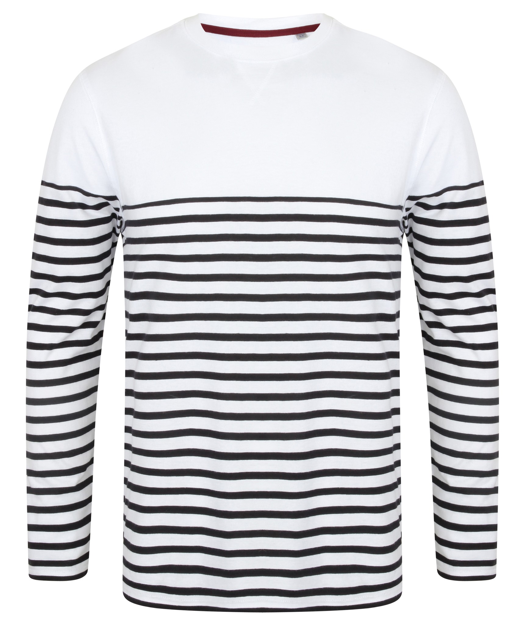 Front Row Crew Neck Long Sleeve Breton Striped T-Shirt (FR134)