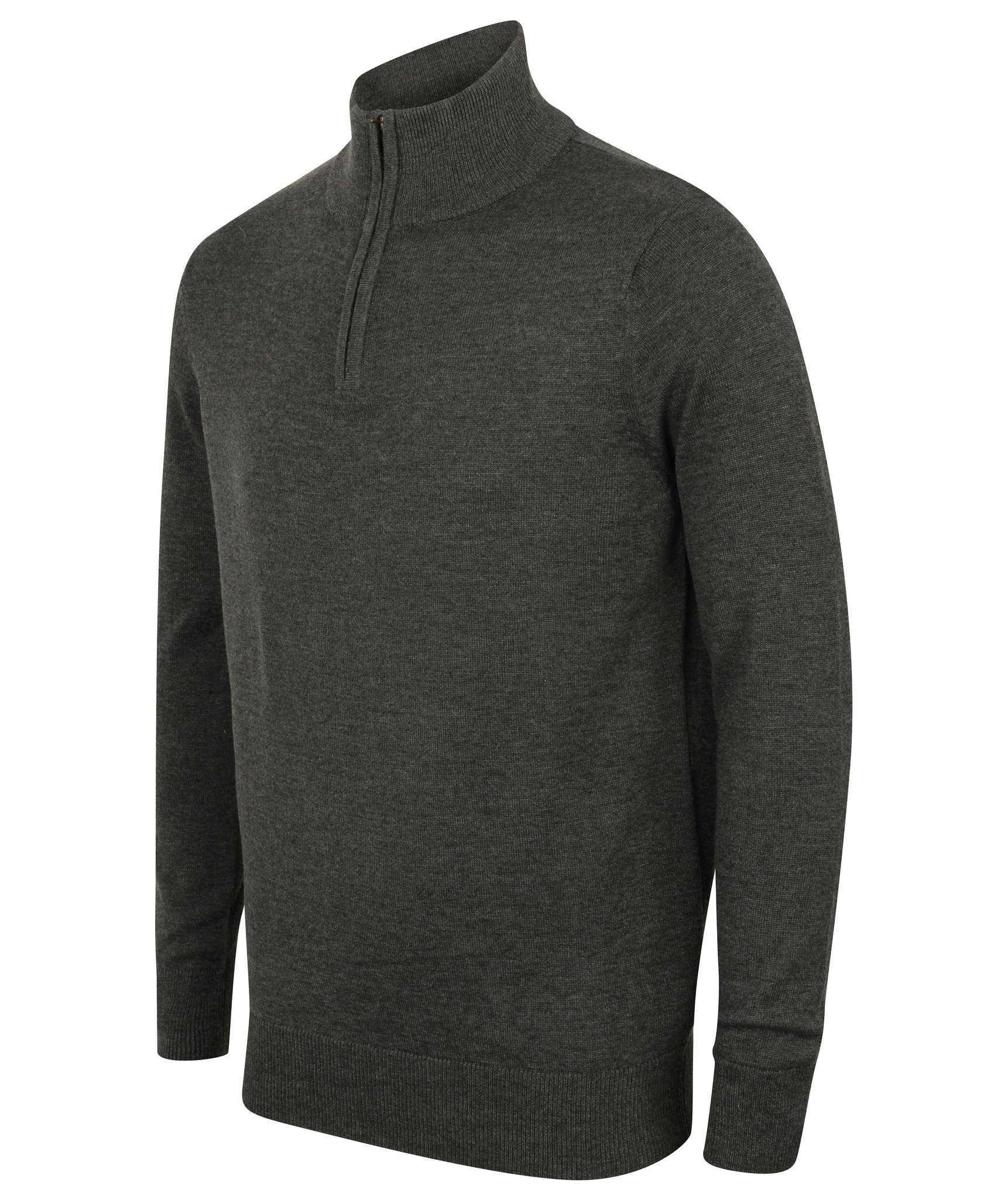 Henbury 1/4 Zip Jumper H729 - Maglione in cotone informale invernale - Foto 10 di 20