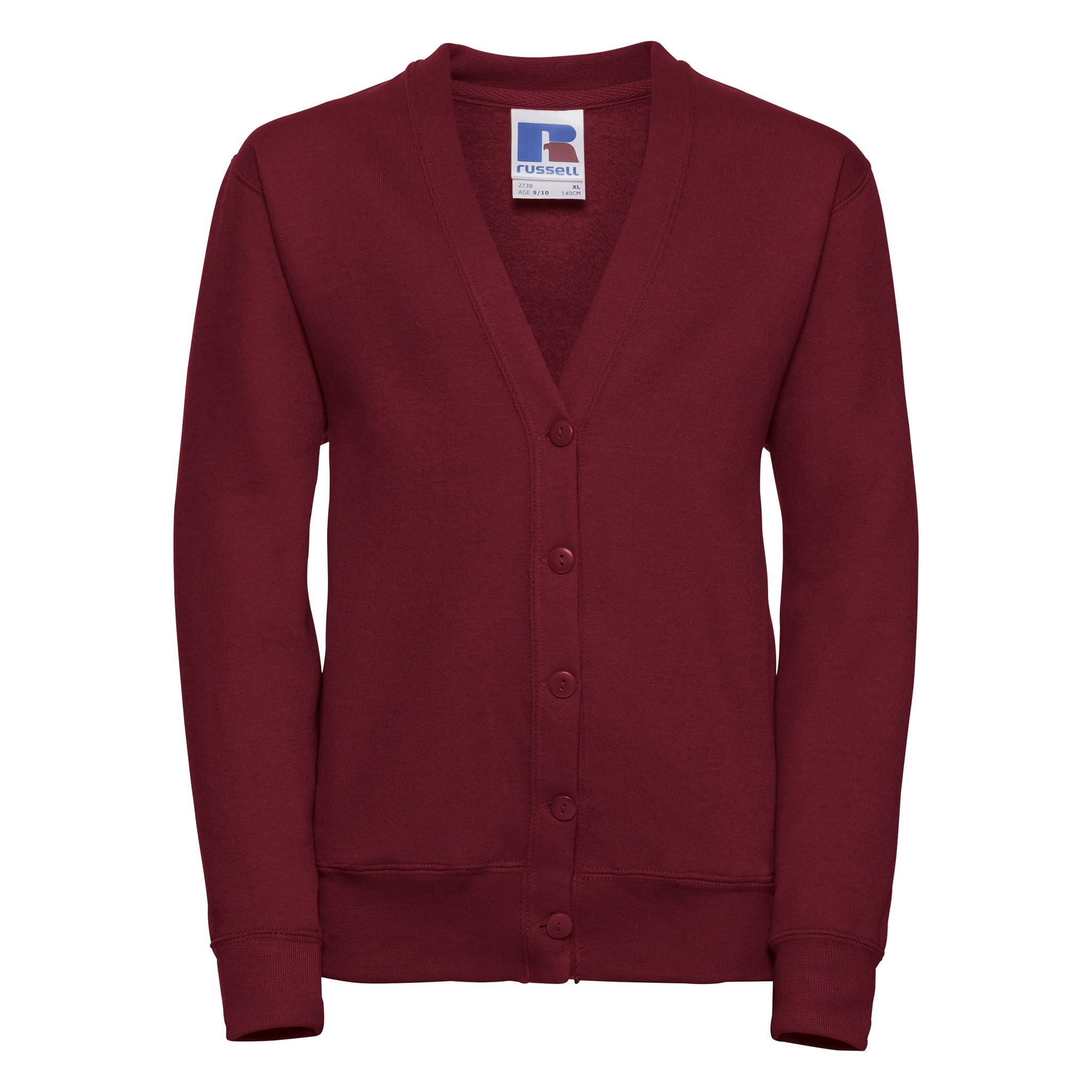 Russell Kids Cardigan 0R273B0 - Juniors Full Sleeves Plain Uniform Fleece - Picture 15 of 29