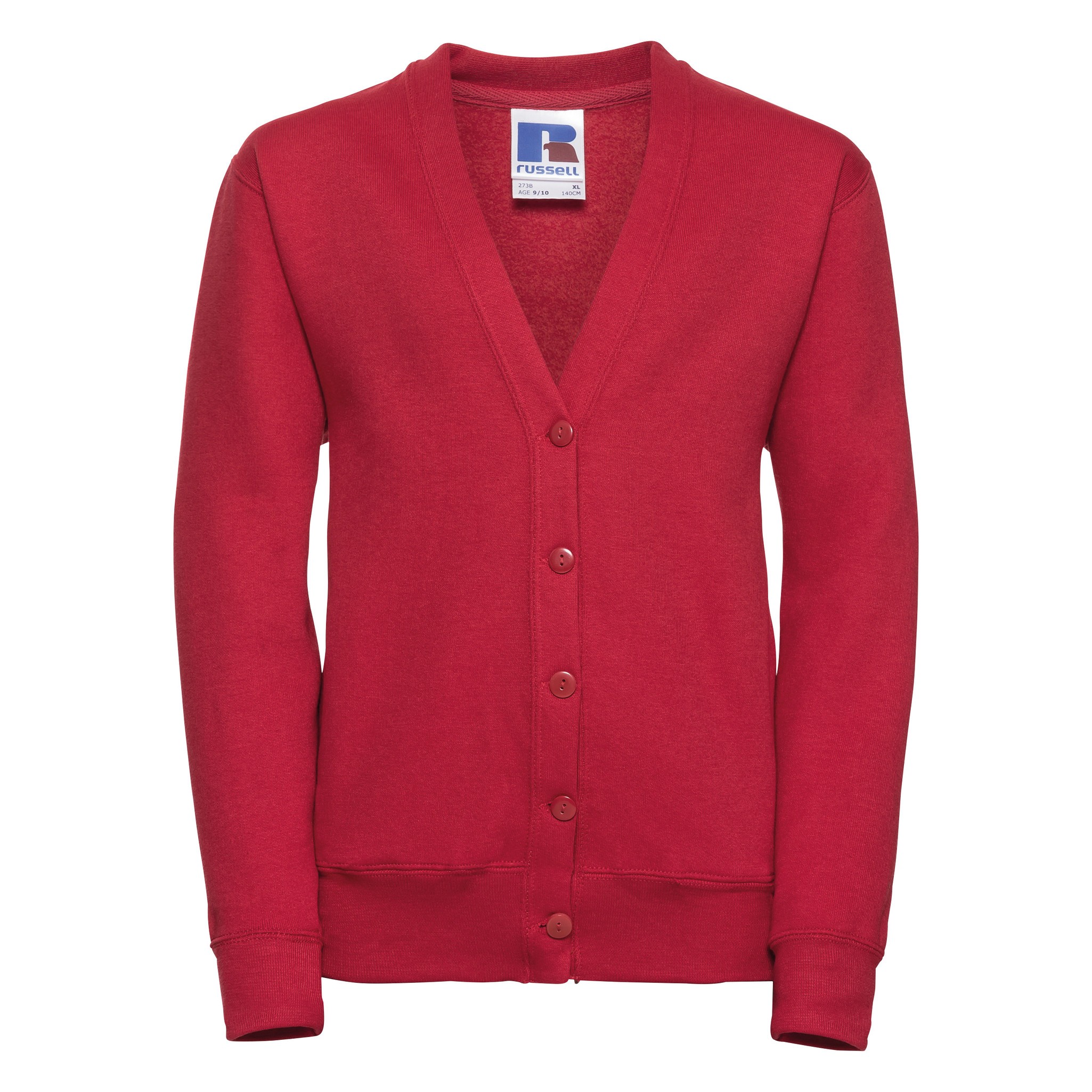 Russell Kids Cardigan 0R273B0 - Juniors Full Sleeves Plain Uniform Fleece - Picture 18 of 29