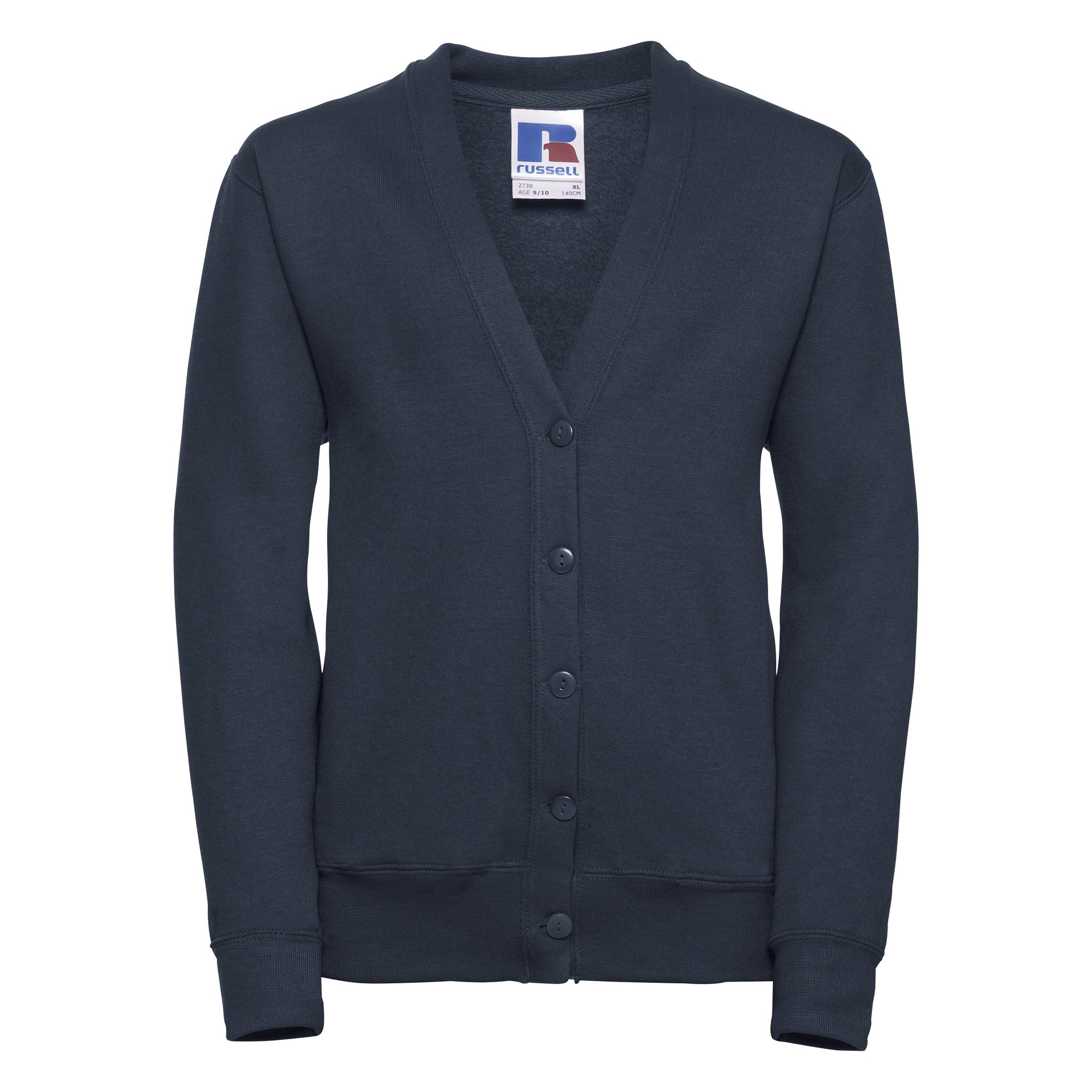 Russell Kids Cardigan 0R273B0 - Juniors Full Sleeves Plain Uniform Fleece - Picture 21 of 29