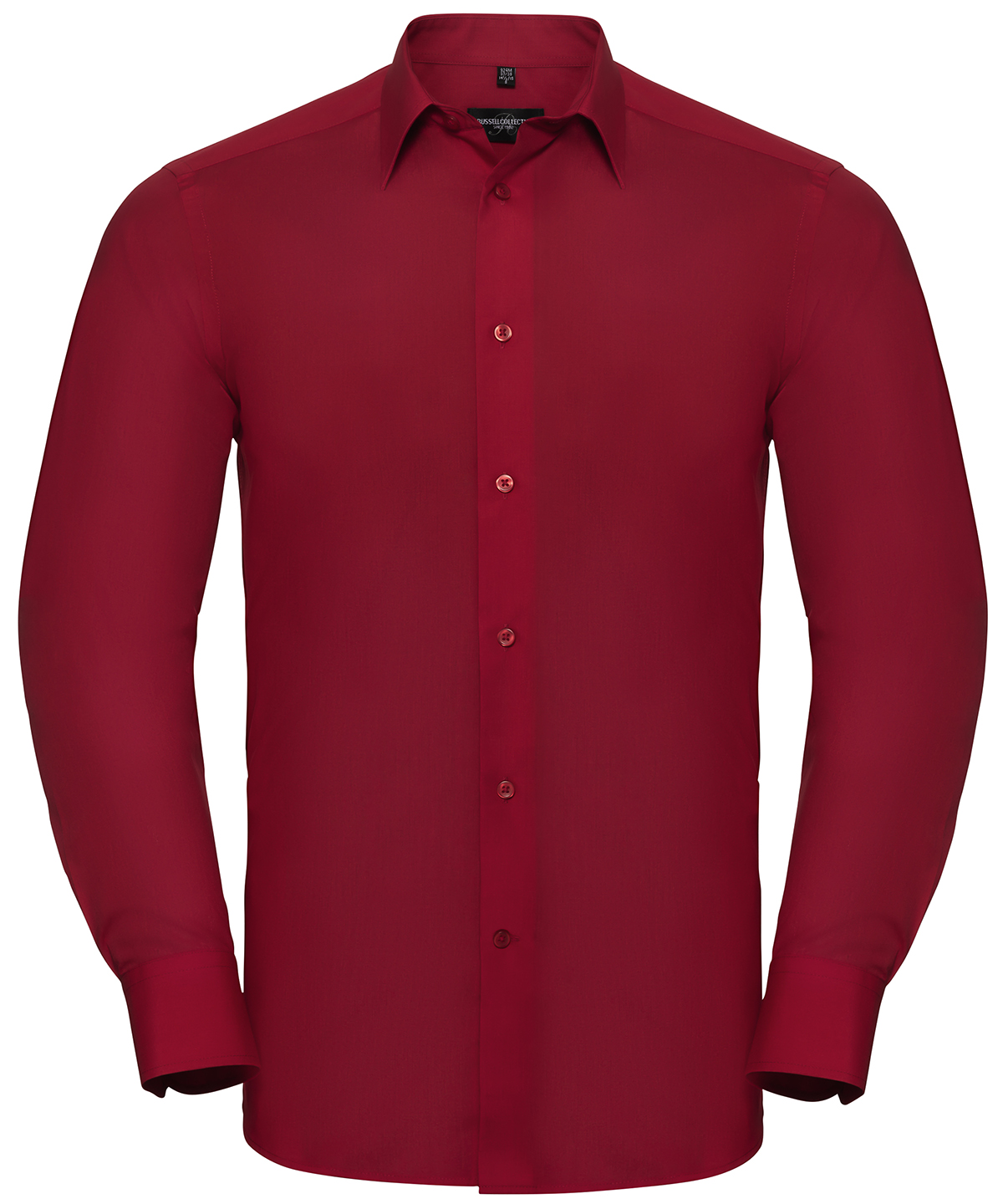 Russell Collection Camicia Poplin a maniche lunghe da uomo R-924M-0 - Camicia fo - Foto 11 di 26