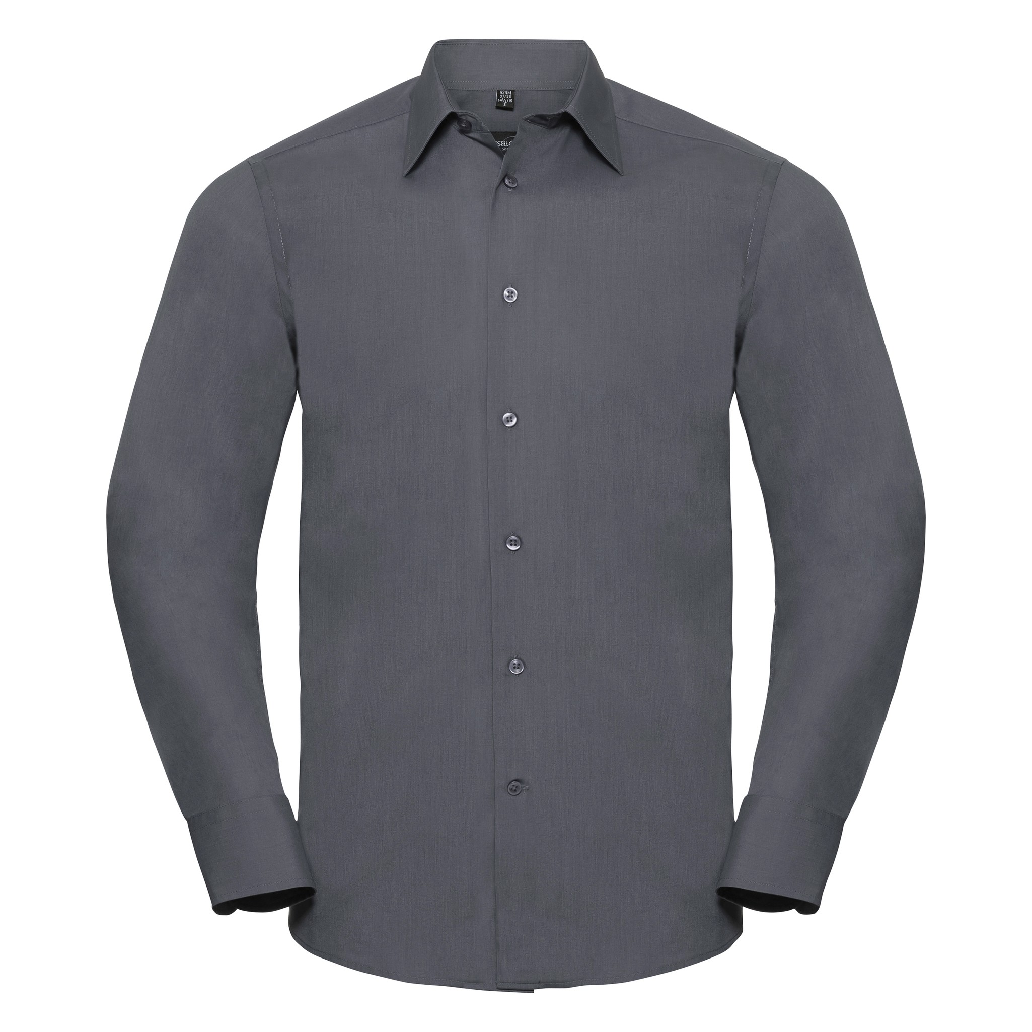 Russell Collection Camicia Poplin a maniche lunghe da uomo R-924M-0 - Camicia fo - Foto 22 di 26