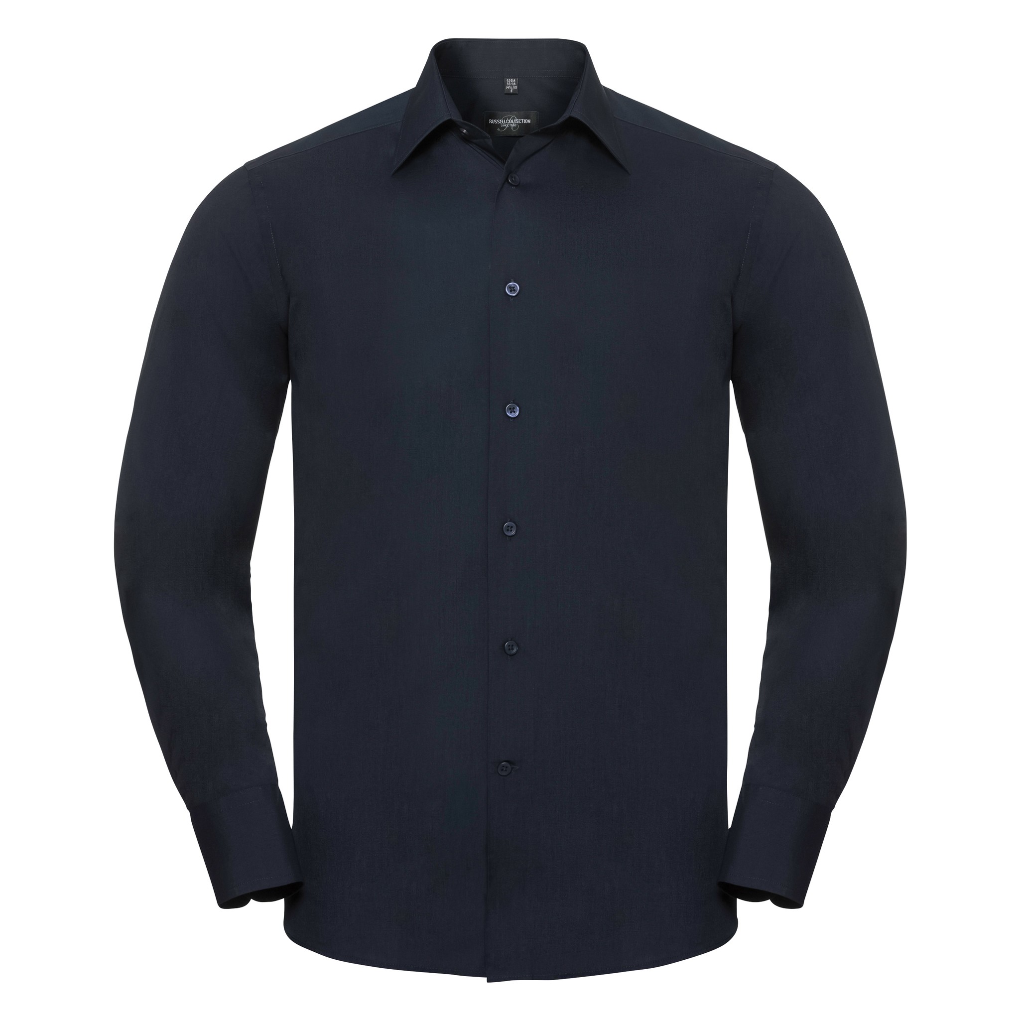Russell Collection Camicia Poplin a maniche lunghe da uomo R-924M-0 - Camicia fo - Foto 13 di 26